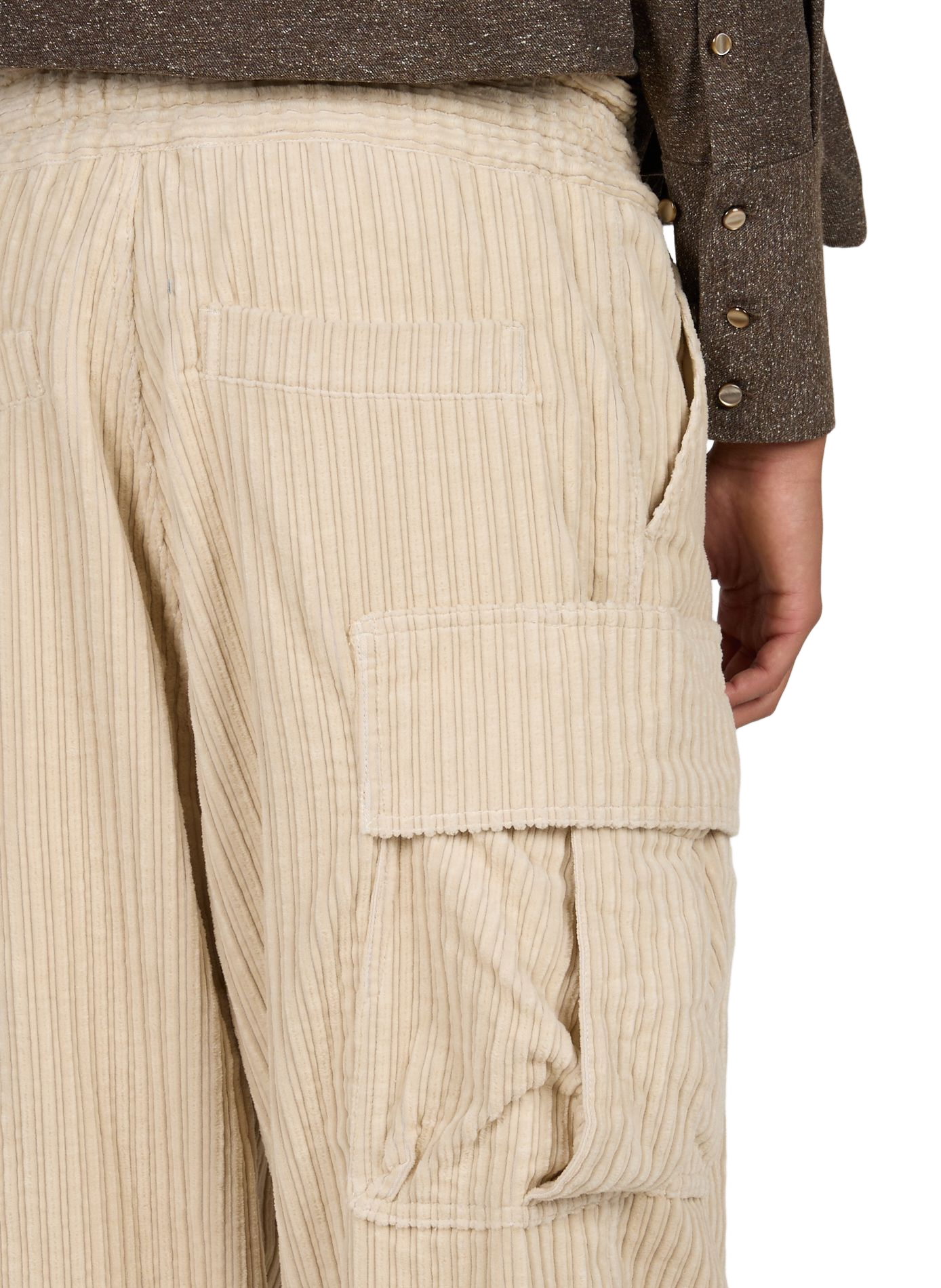 Pantaloni in velluto a coste di cotone WANSIE Beige