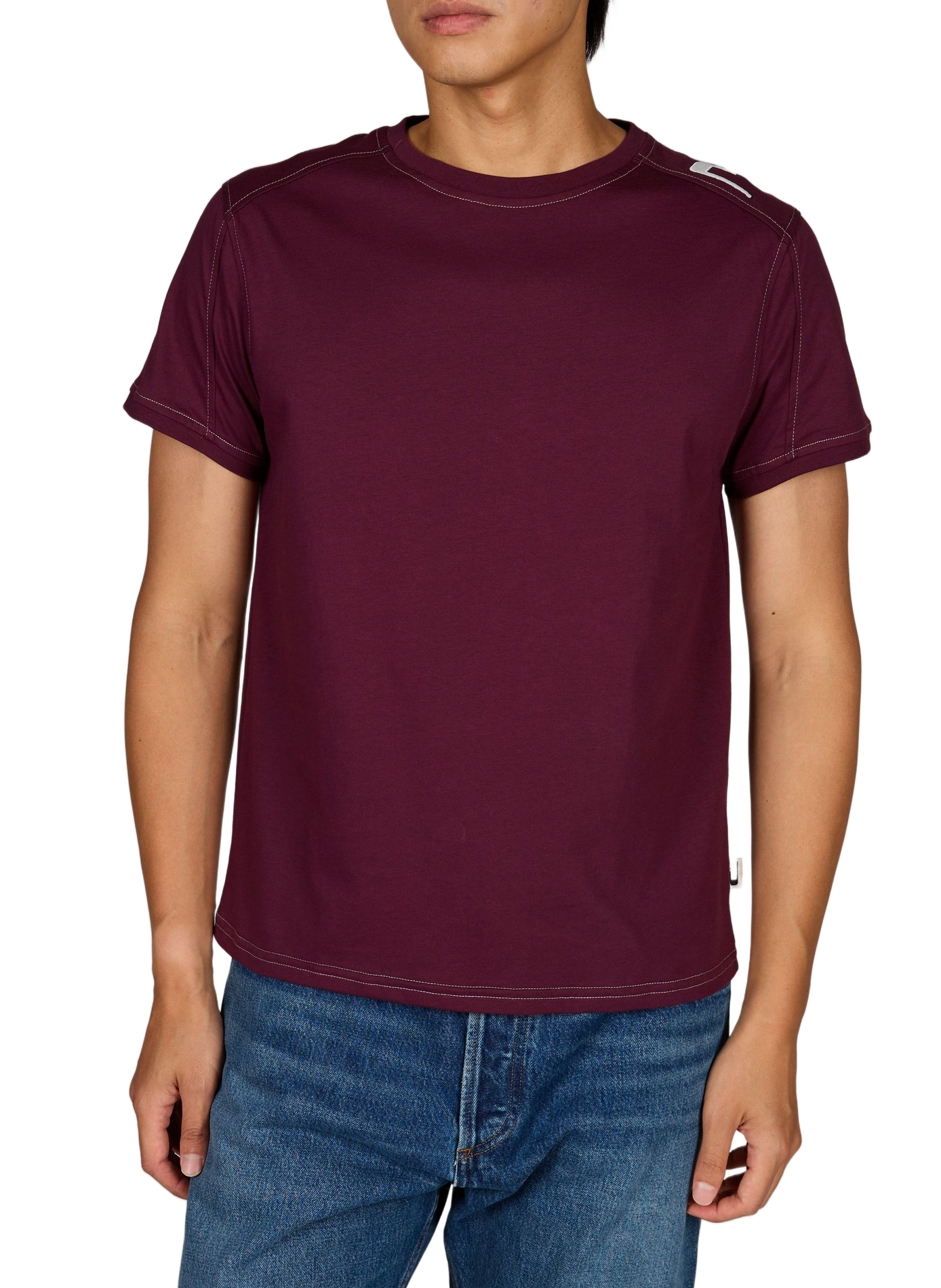 Stitched solid t-shirt CARRER Red