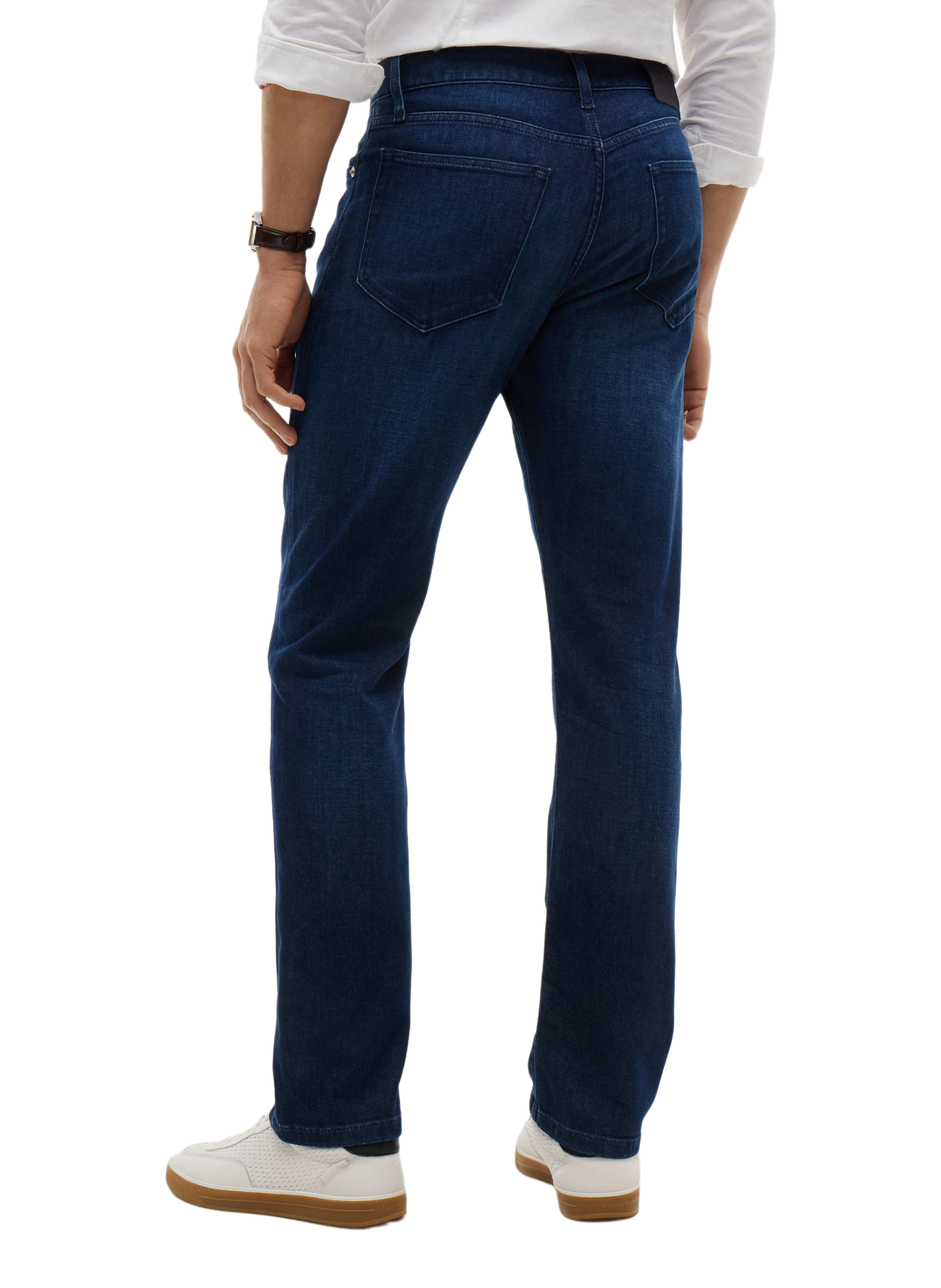 Plain mid-rise straight-leg jeans TOMMY HILFIGER Blue