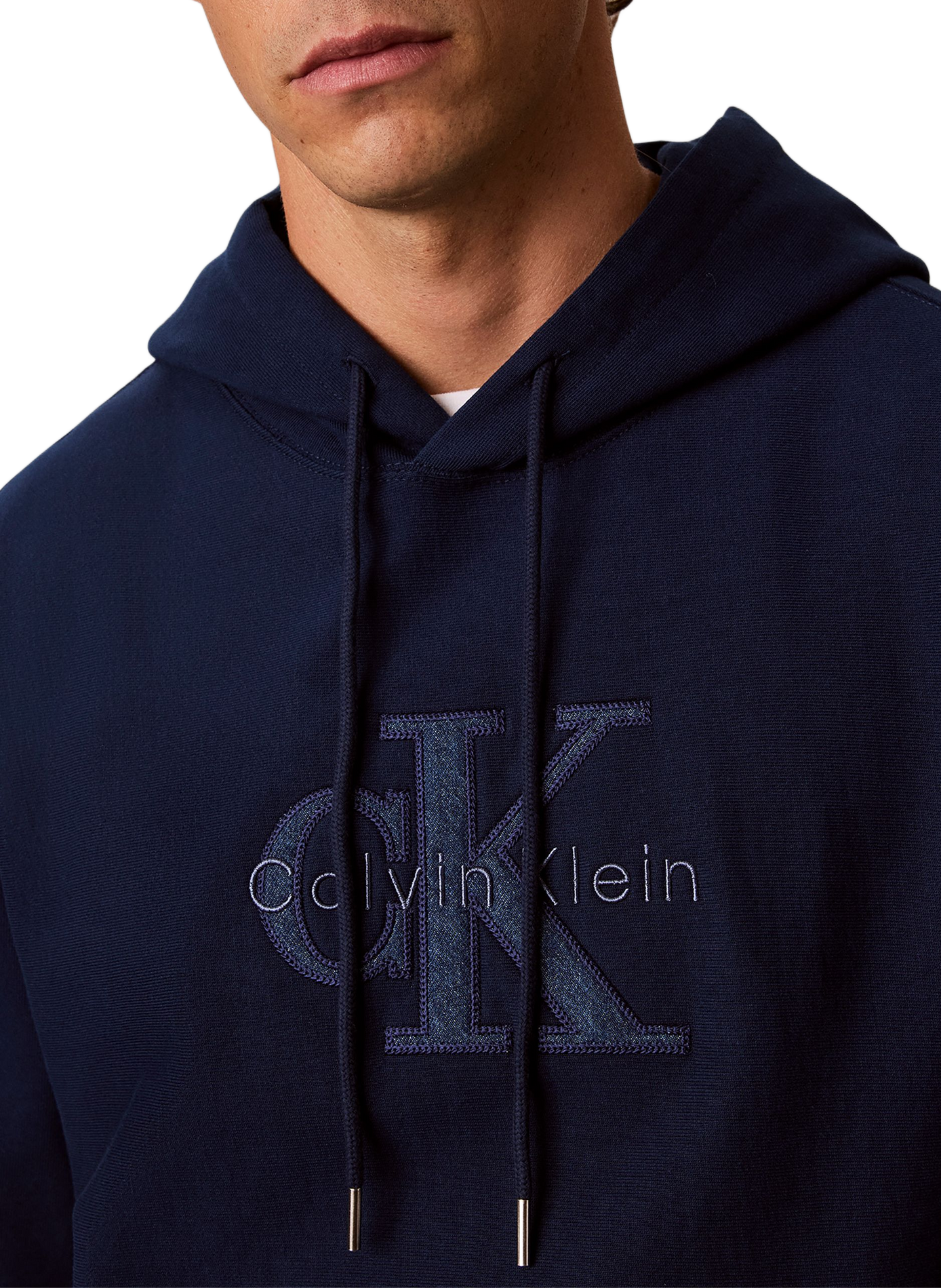 Sweat à capuche en coton mélangé CALVIN KLEIN Blau