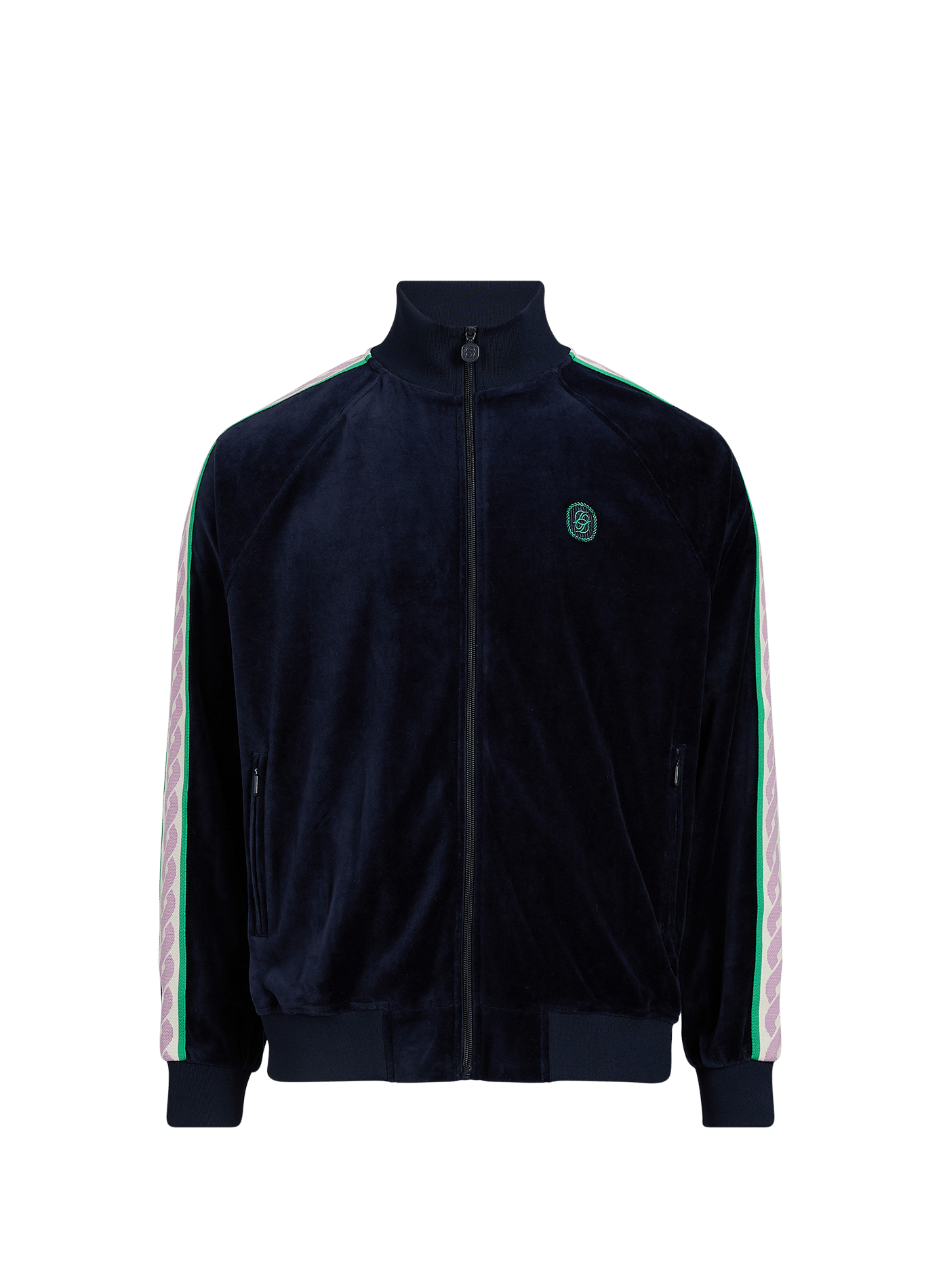 Cotton-blend velvet tracksuit jacket DROLE DE MONSIEUR Blue