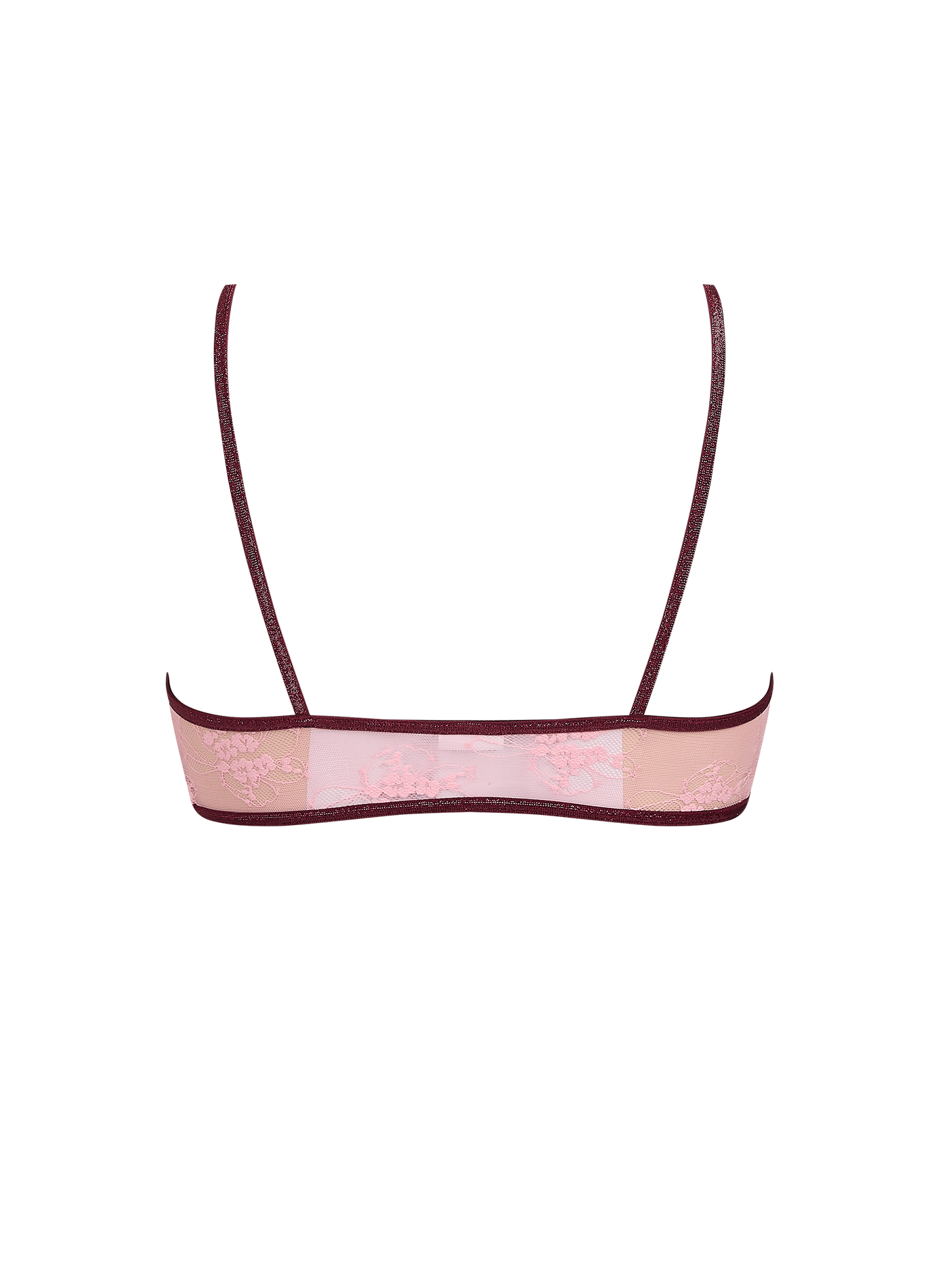 Triangel-BH aus Samtjacquard LA NOUVELLE Rosa