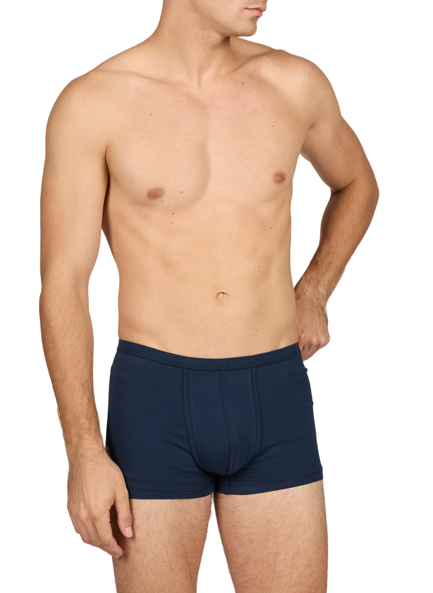Plain straight-cut boxer shorts AU PRINTEMPS PARIS Blue