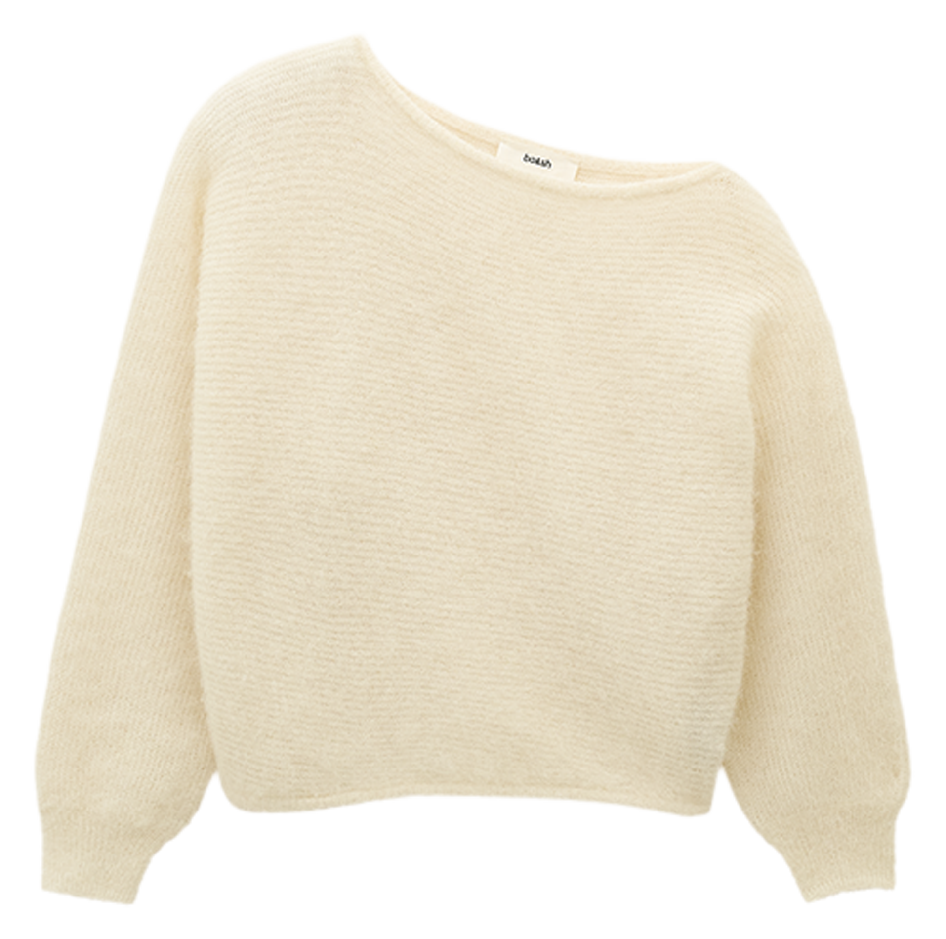 Pull ample col bateau en alpaga mélangé suela BA&SH Beige