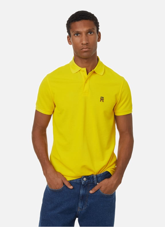 Tommy hilfiger yellow best sale polo shirt