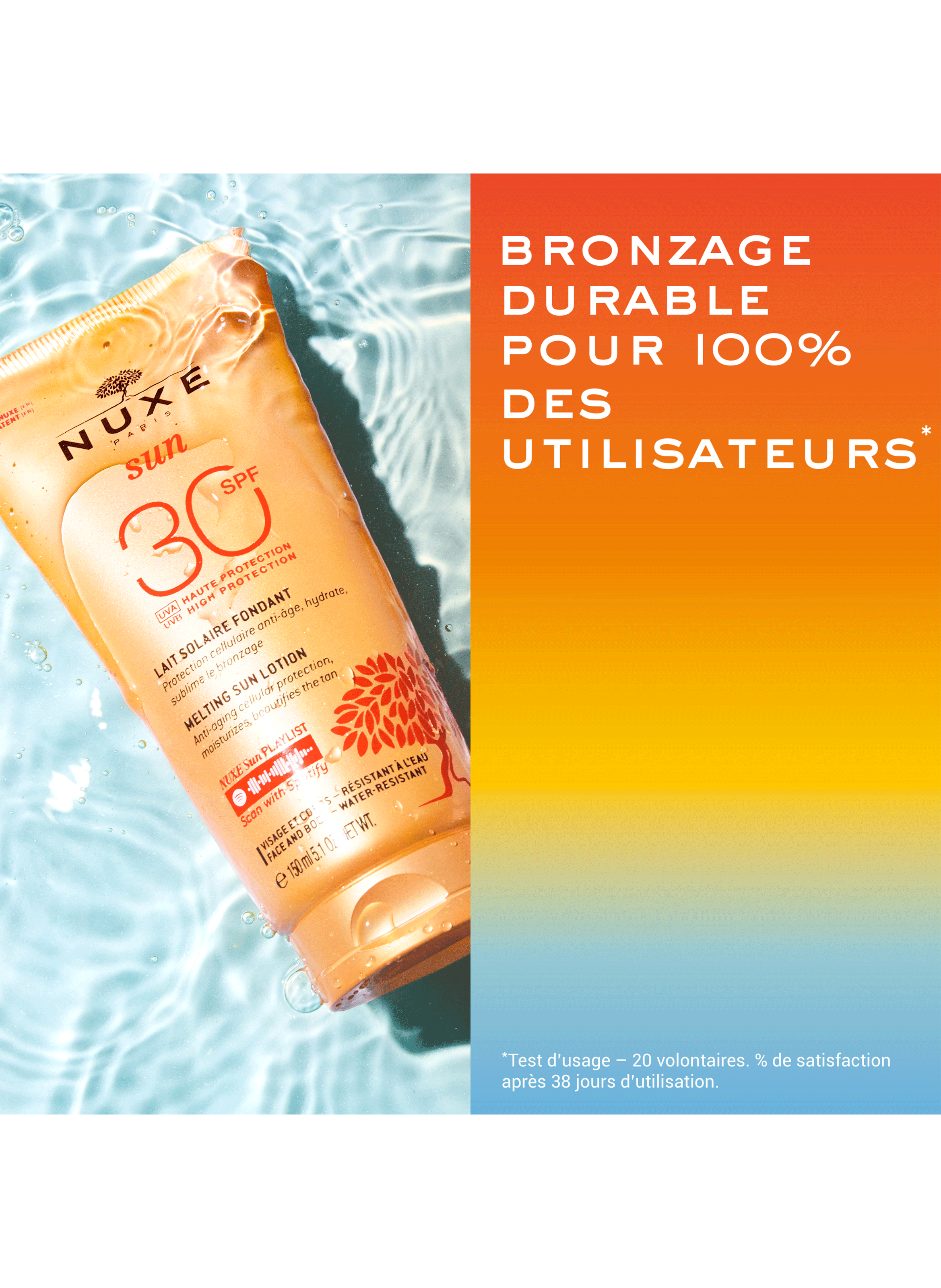 Melting Sun Lotion High Protection SPF 30 for face and body NUXE No color