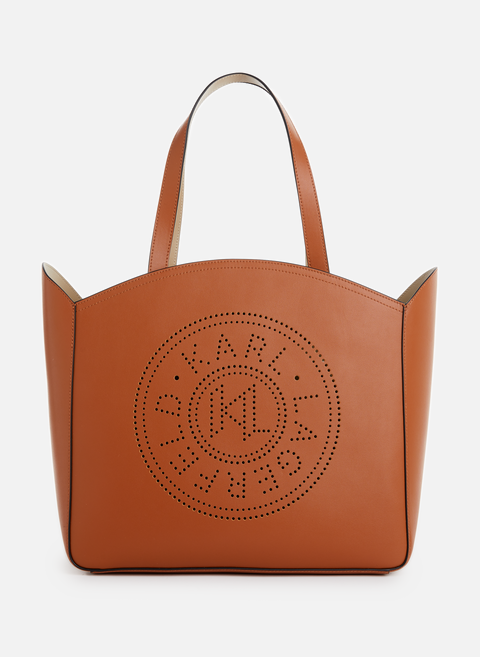 حقيبة Kcircle الجلدية باللون البني من KARL LAGERFELD 