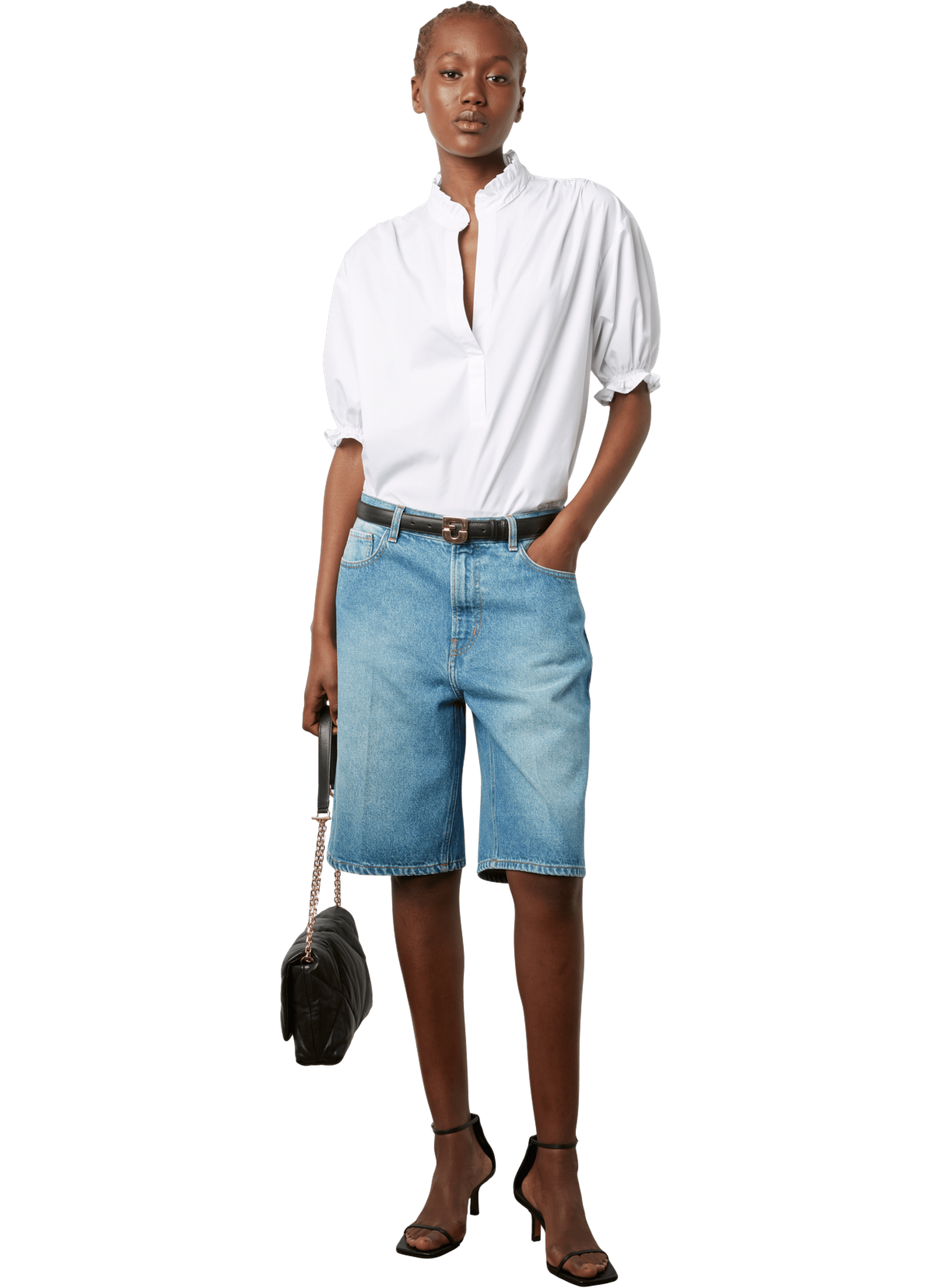 Blouse en popeline de coton - annyr GERARD DAREL Blanc