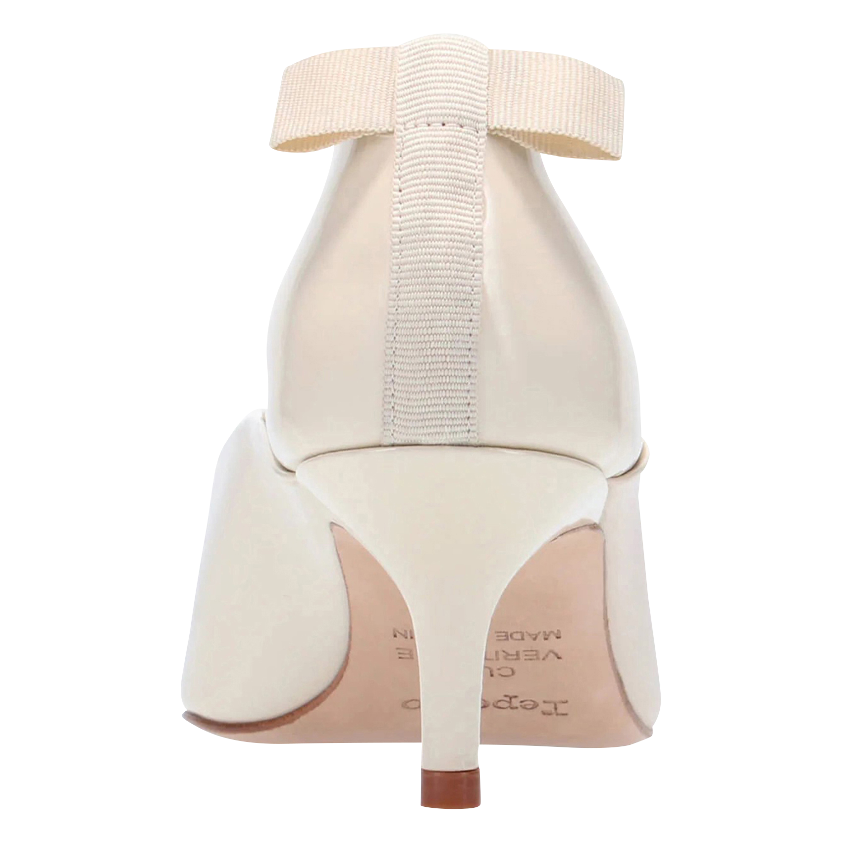 Escarpins à petit talon en cuir laurine REPETTO Beige