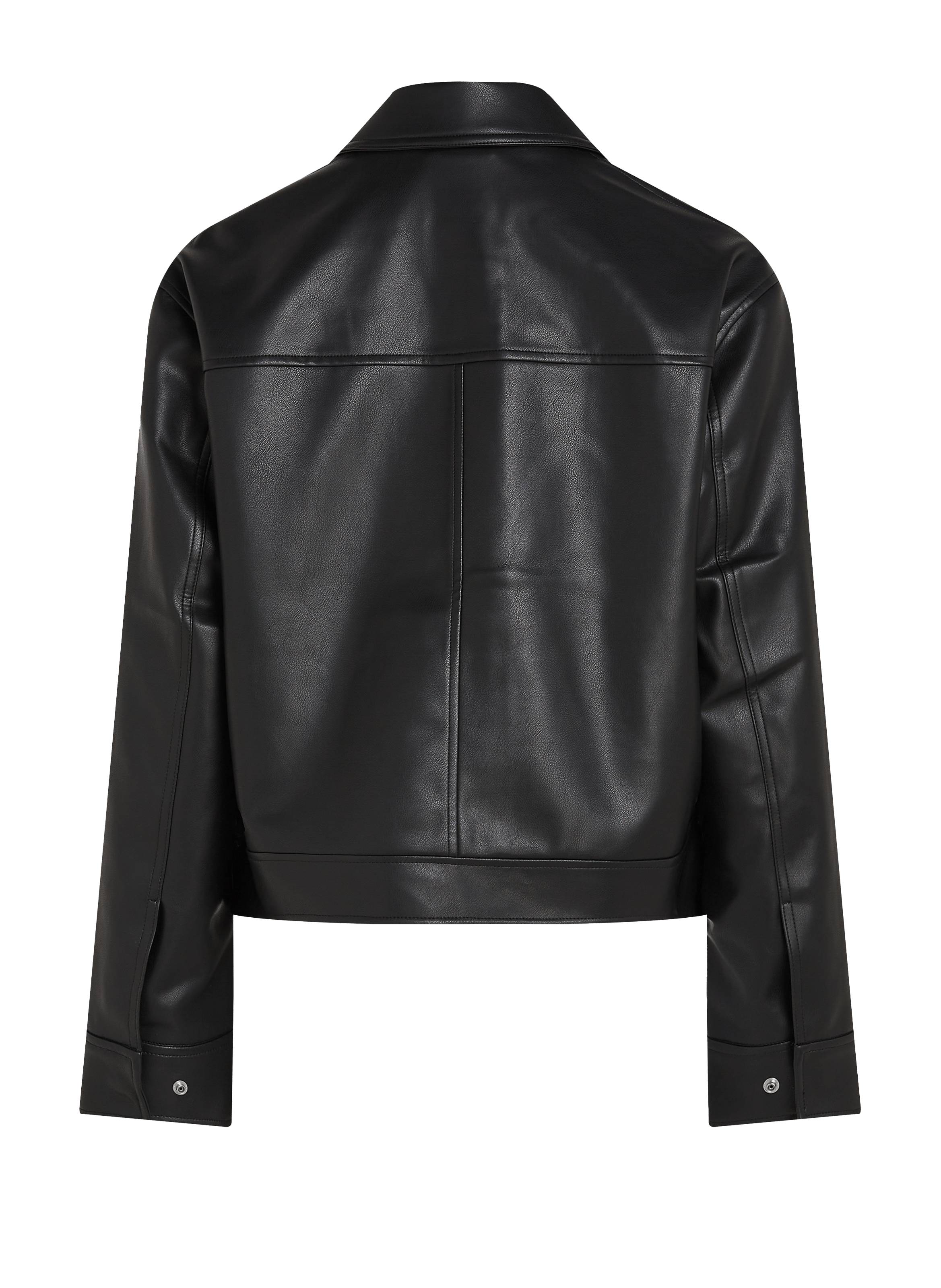 Veste en faux cuir zippée CALVIN KLEIN Noir