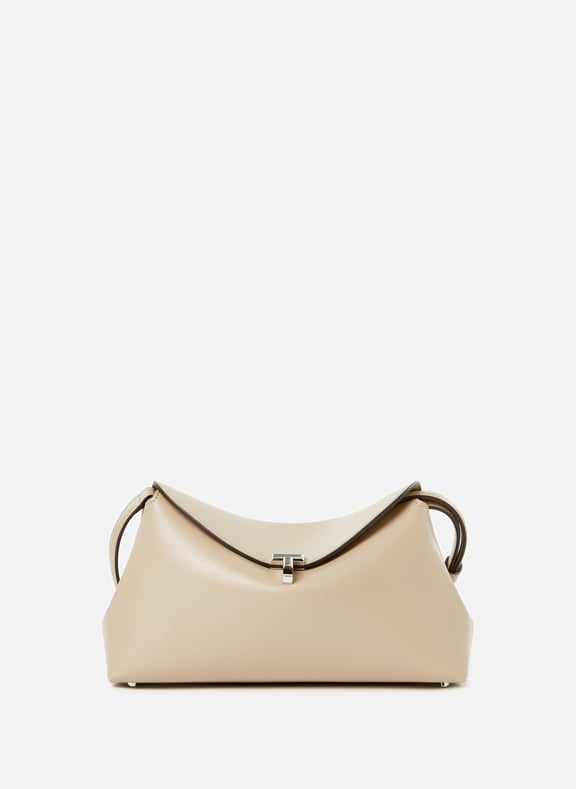 Sac à main T-lock en cuir Beige by TOTEME TOTEME Sac à main T-lock en cuir Beige