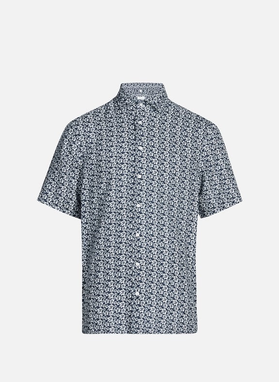 Patterned linen shirt Blue by SEIDENSTICKER SEIDENSTICKER Patterned linen shirt Blue