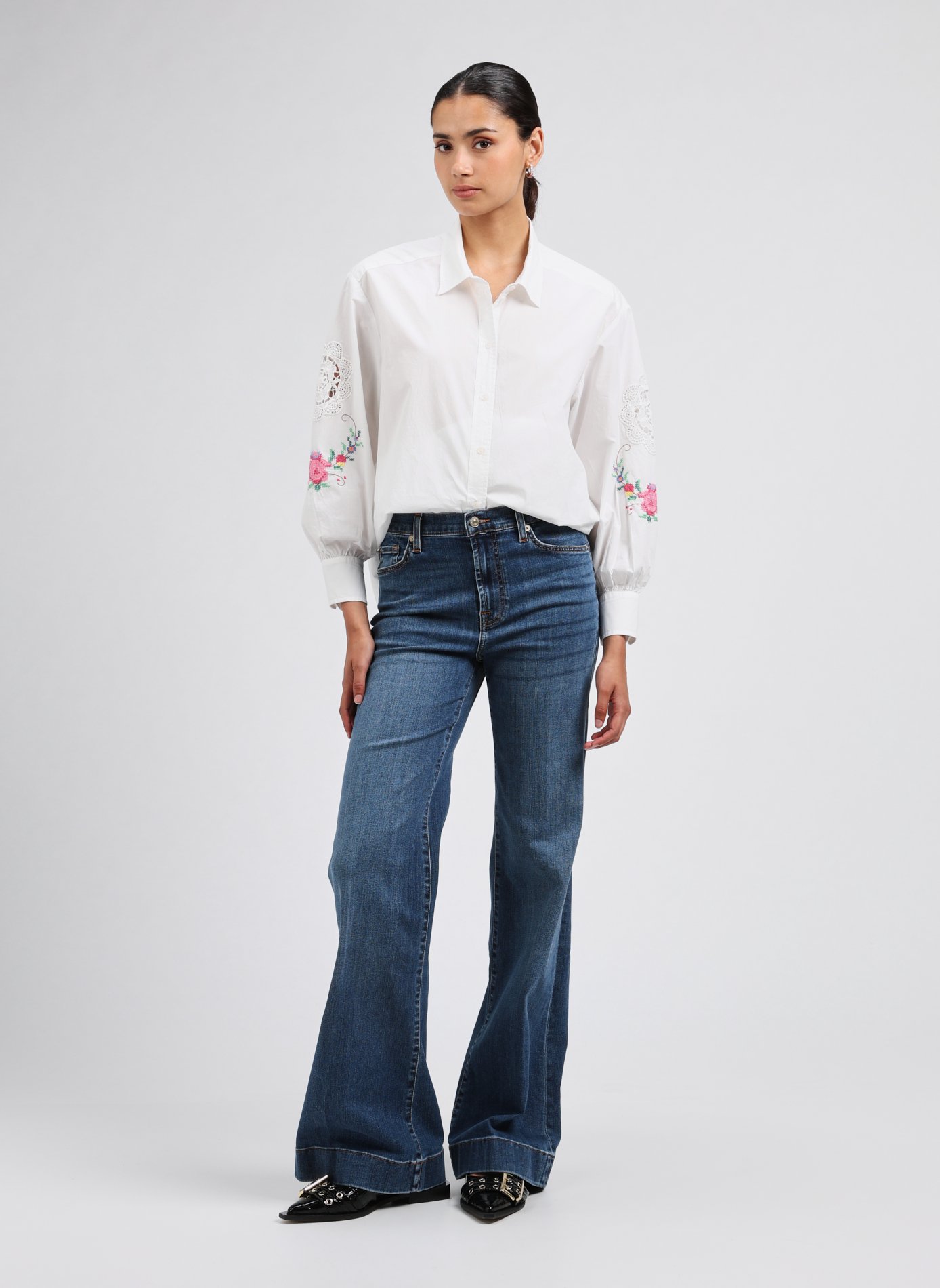 Jean flare Modern Dojo  7 FOR ALL MANKIND Bleu