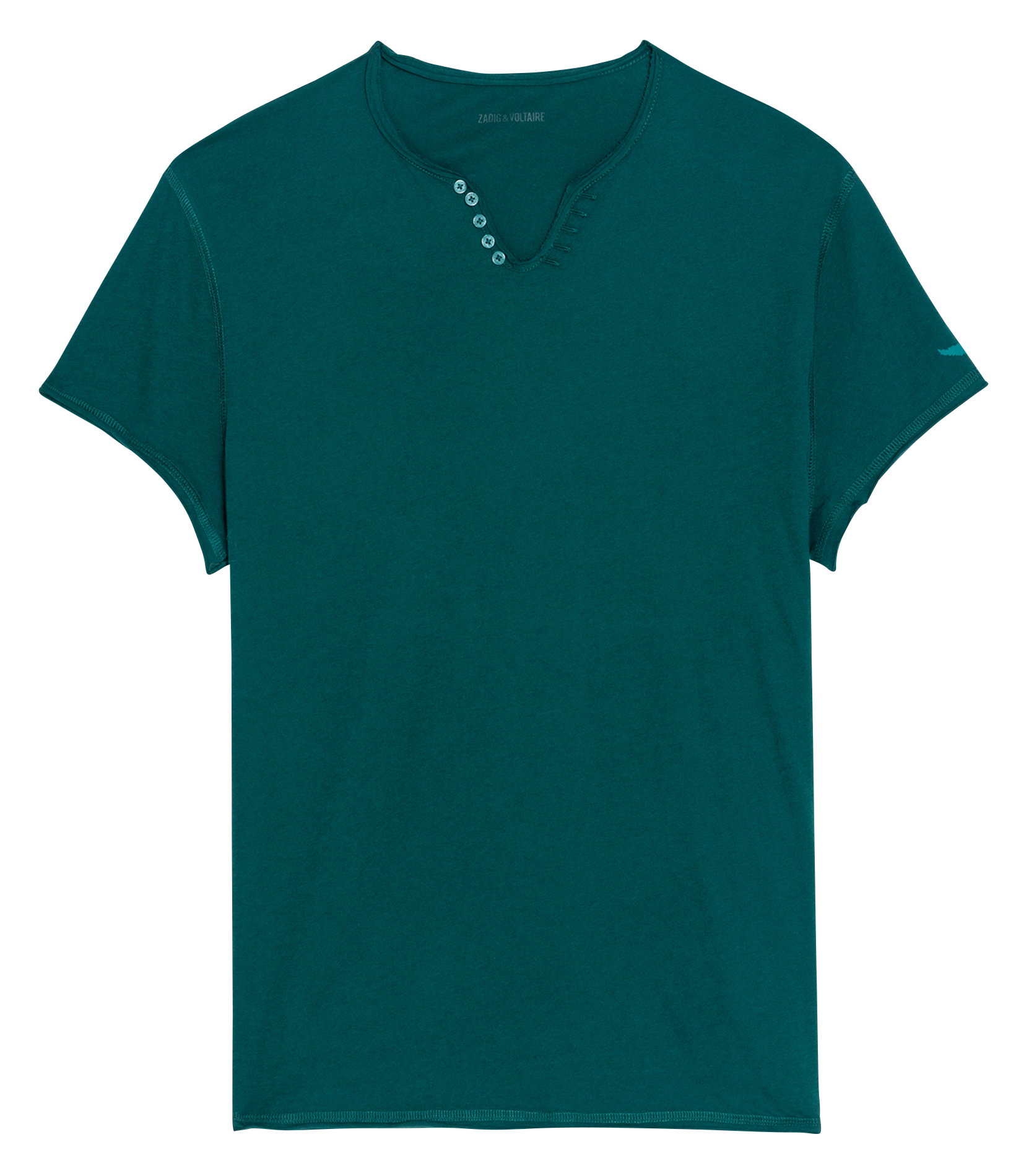 Tee-shirt droit en coton monastir ZADIG&VOLTAIRE Vert