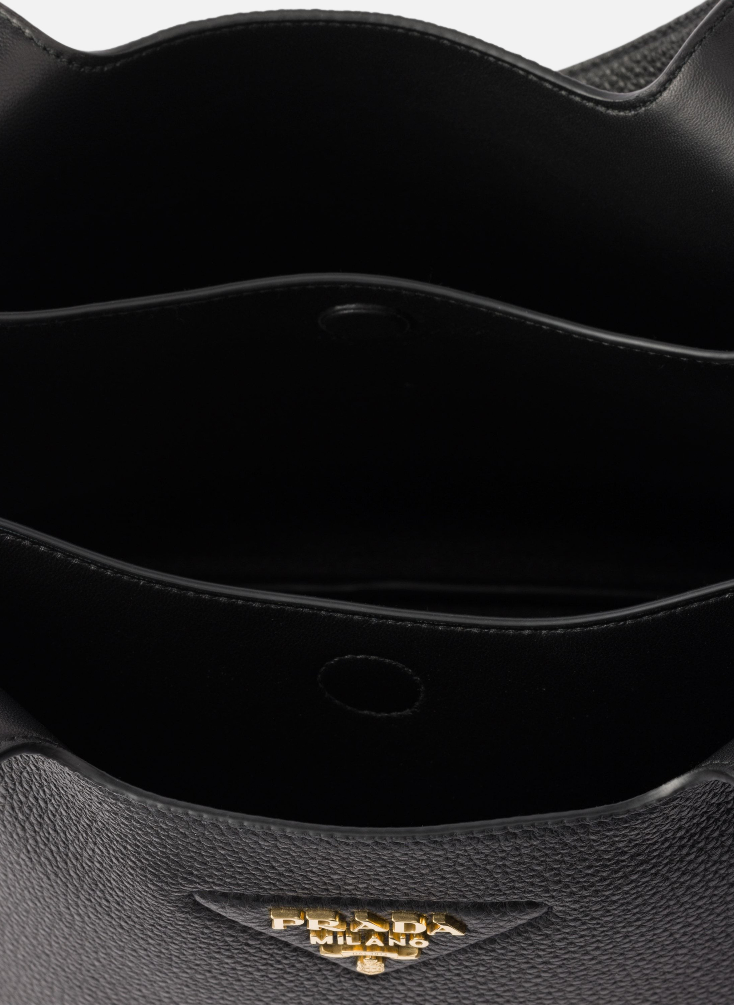 Petit cabas en cuir PRADA Noir