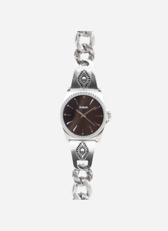 Montre en acier inoxydable la reset Noir by BA&SH BA&SH Montre en acier inoxydable la reset Noir