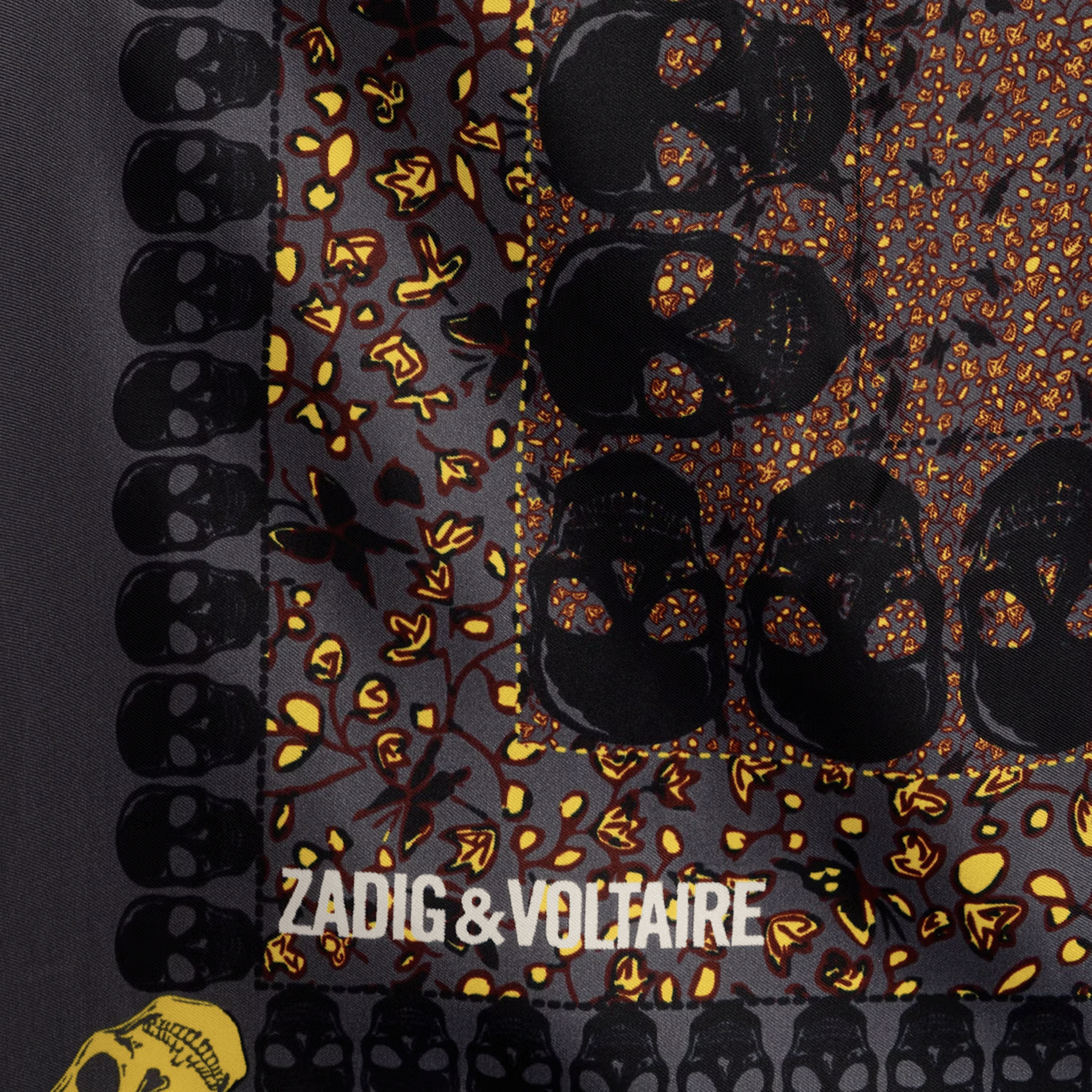 Foulard imprimé debbie 85 ZADIG&VOLTAIRE Gris