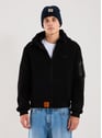Oversized fleece hooded jacket | Black by BOMBERS ORIGINAL BOMBERS ORIGINAL Oversized fleece hooded jacket | Black