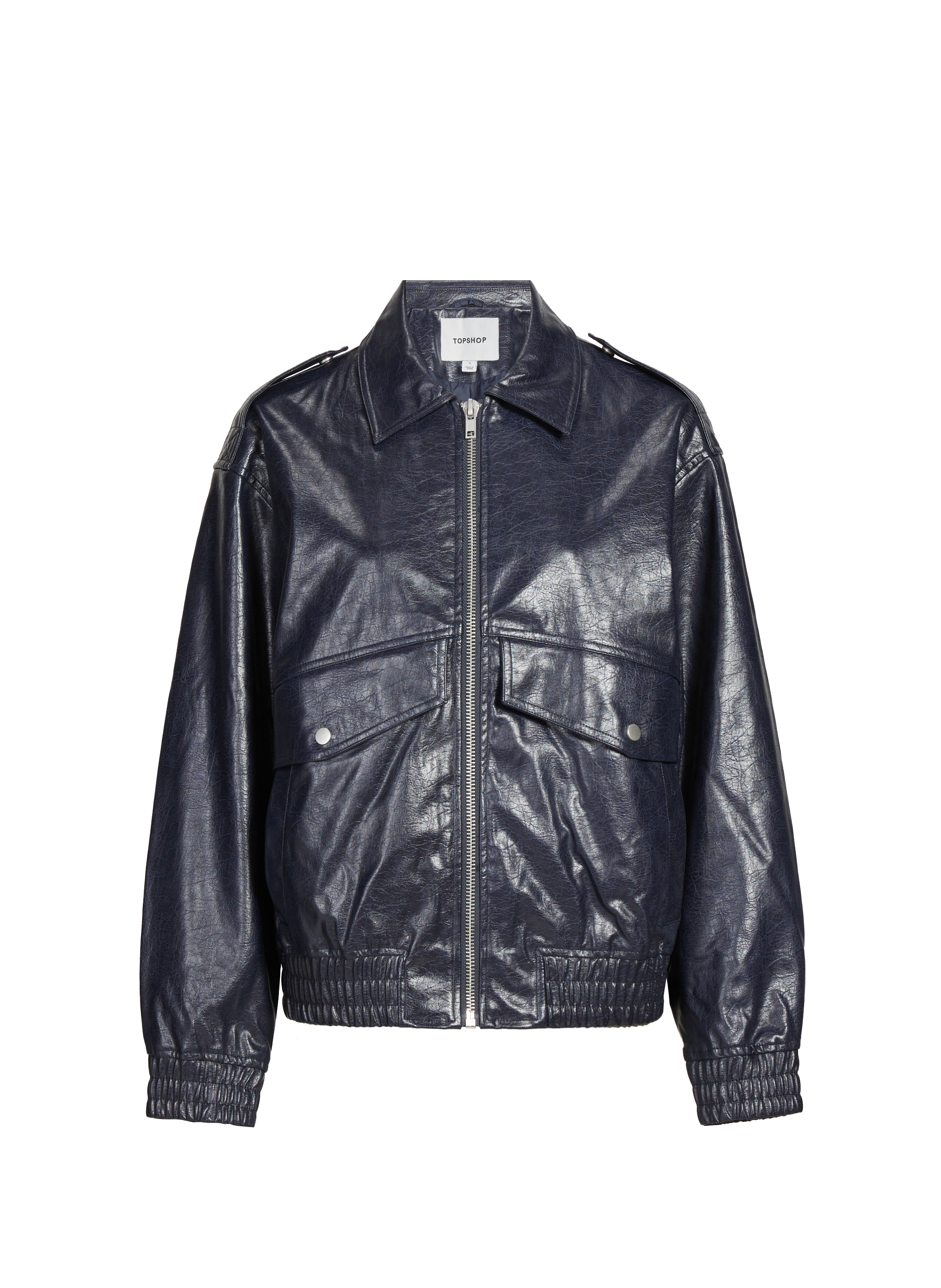 TOPSHOP Bomber texturé Bleu