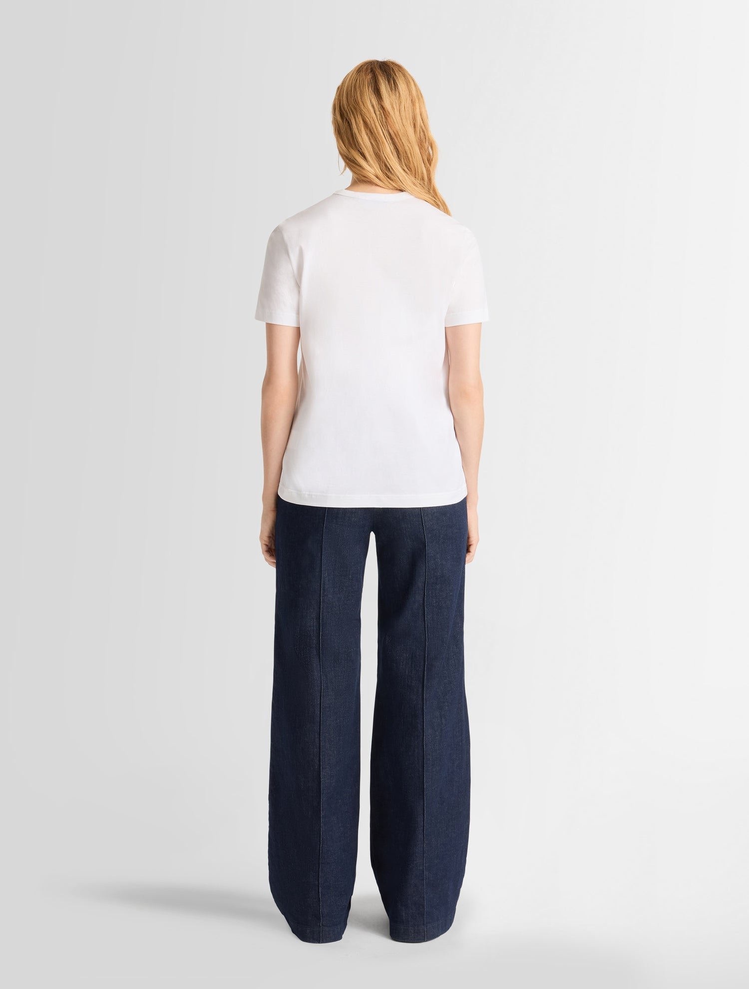 T-shirt manches courtes talixe col rond coupe regular FUSALP Blanc