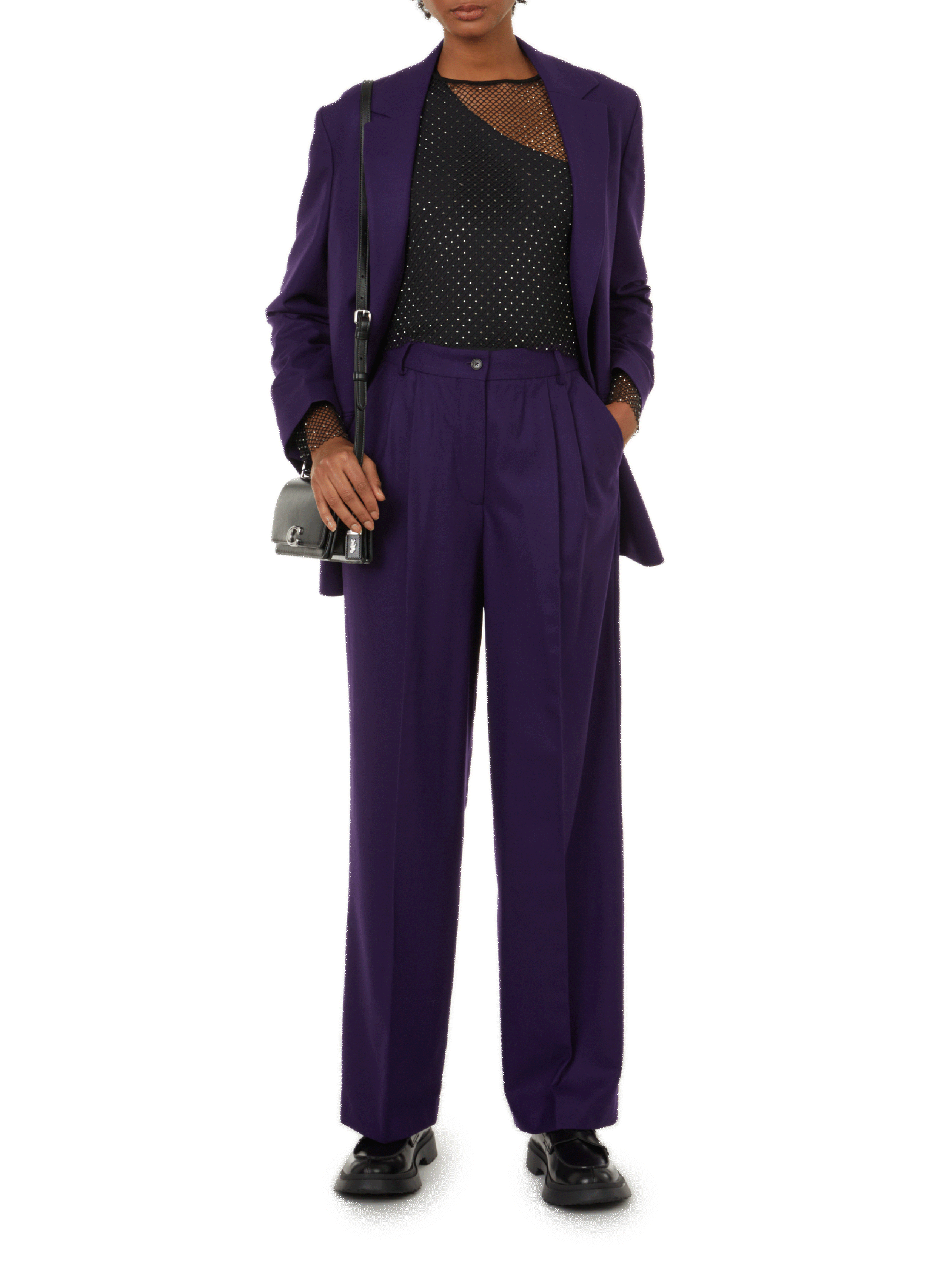 Straight wool trousers  SAISON 1865 Purple