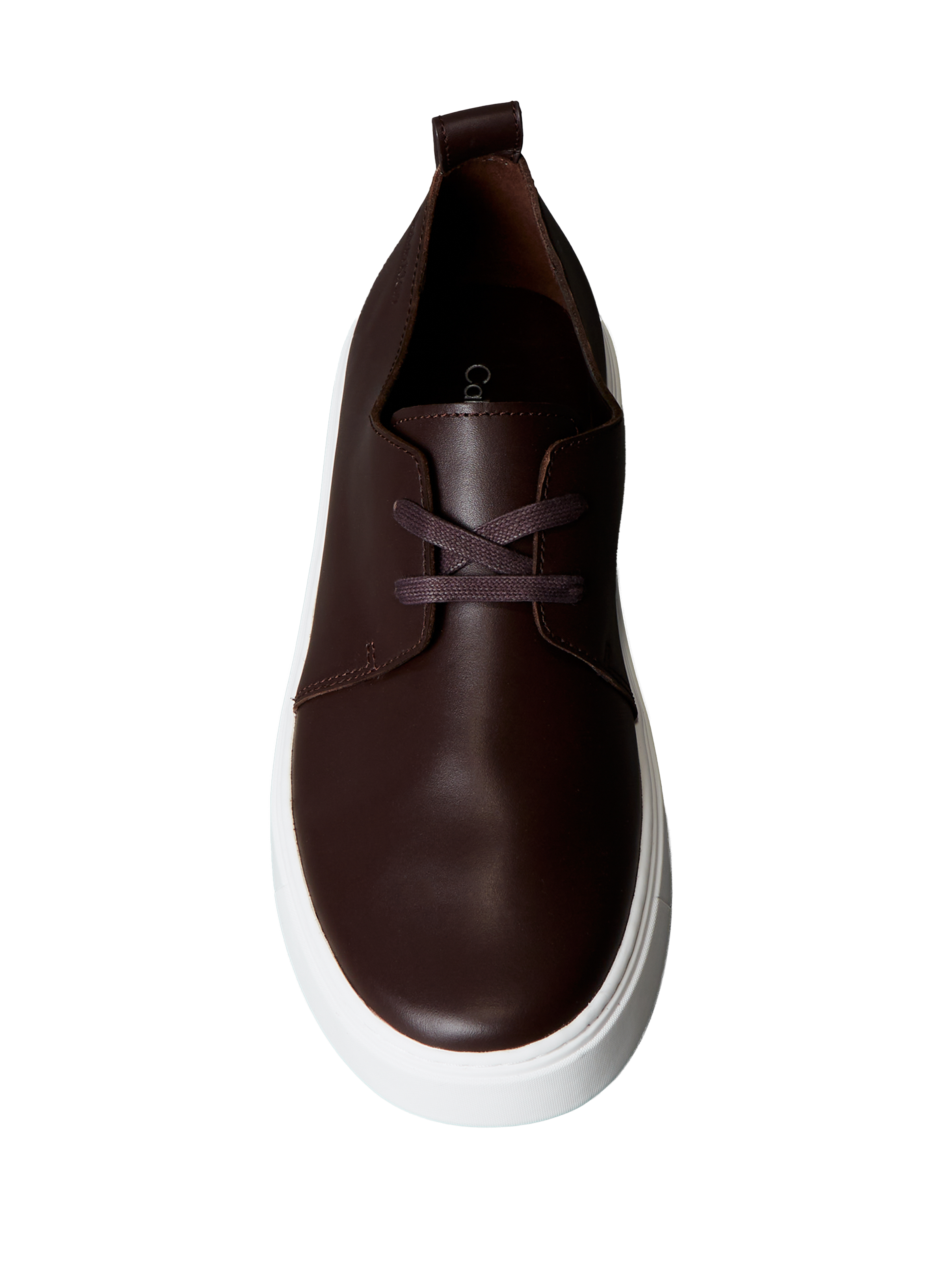 Baskets basses en cuir lisse CALVIN KLEIN Rouge