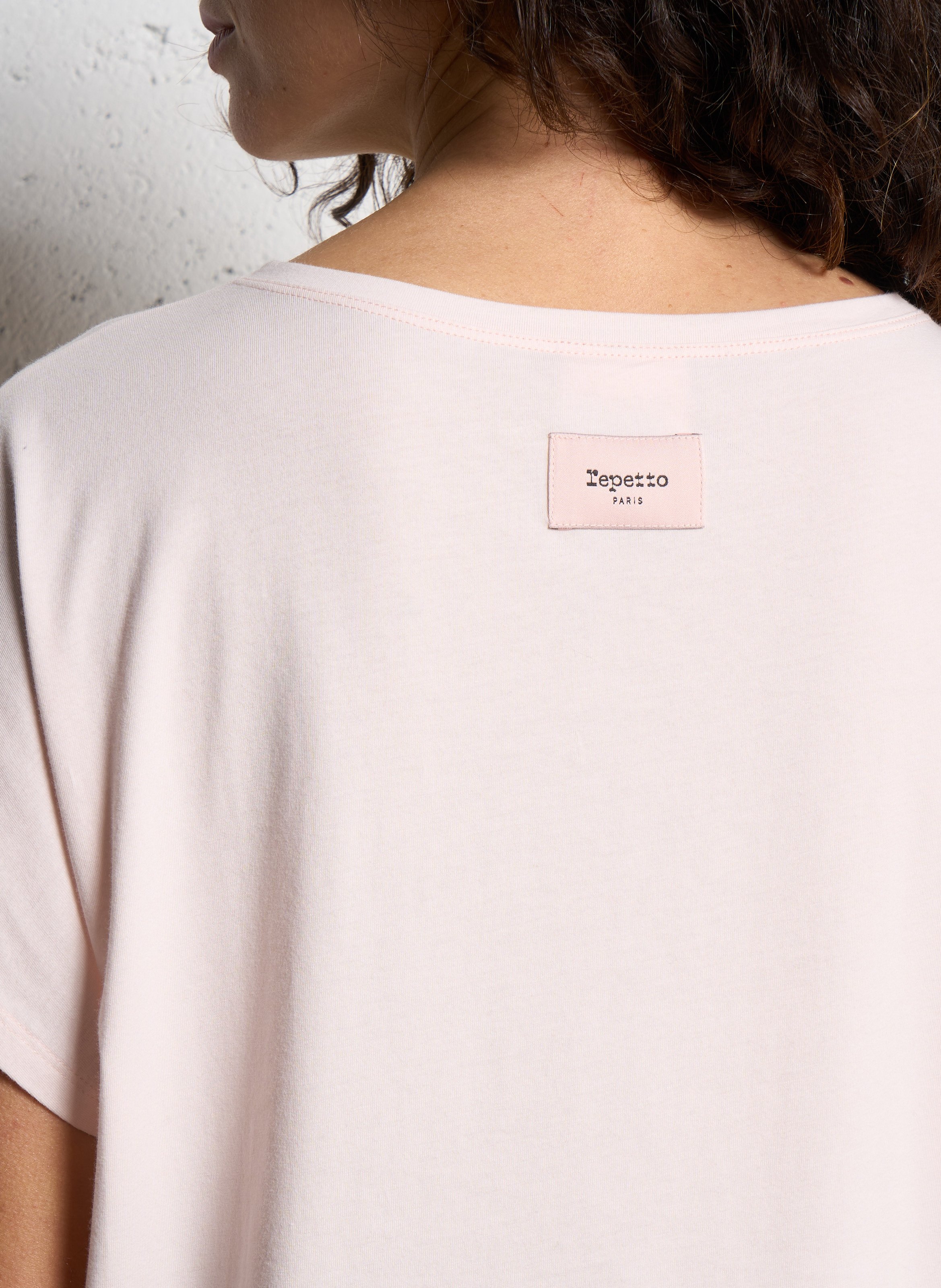Tee-shit oversize en coton mélangé REPETTO Rose