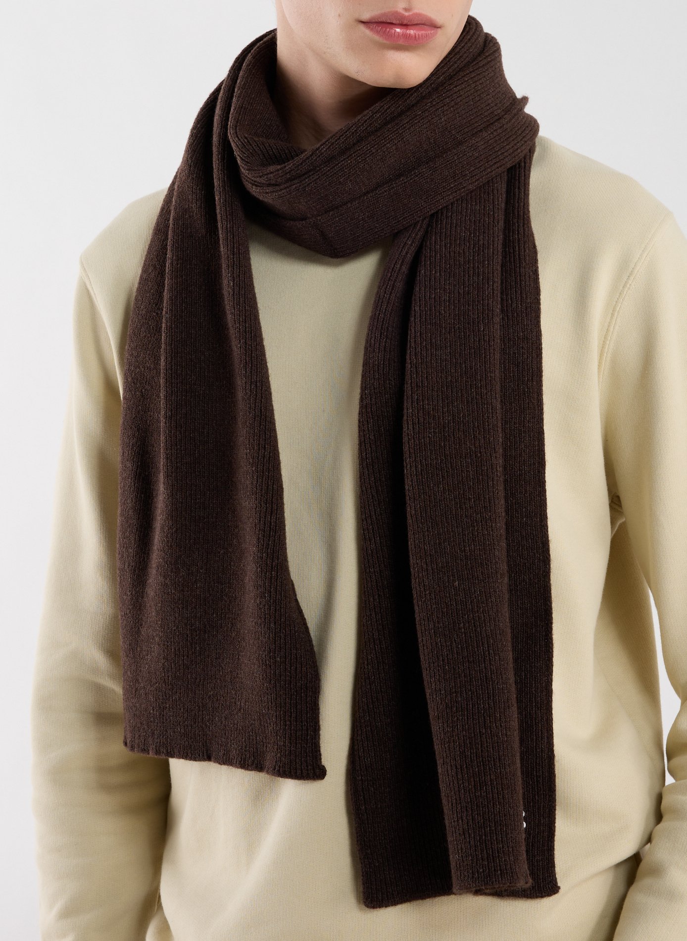 Wool scarf and beanie set LACOSTE Grey