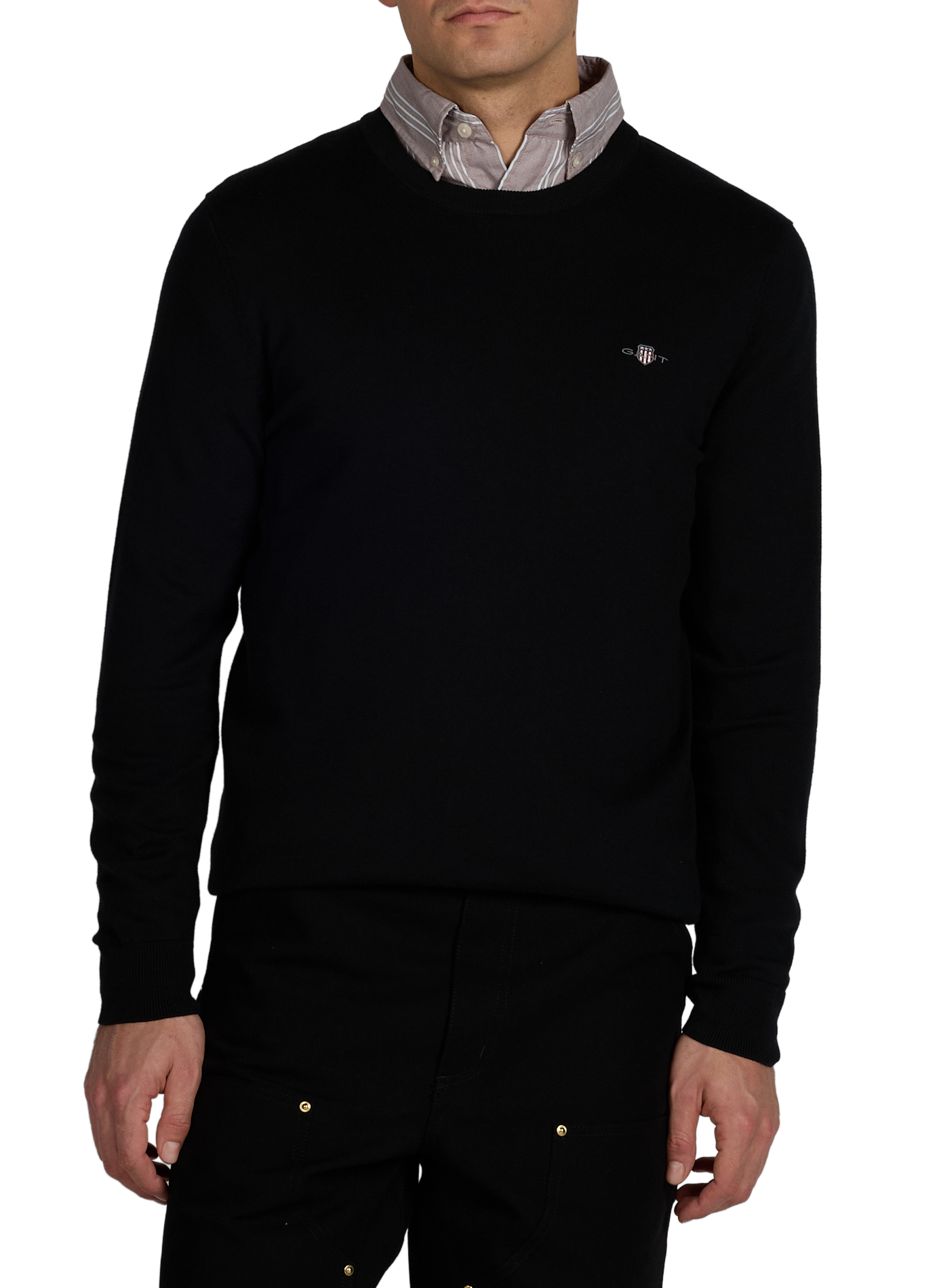 Cotton round neck Sweatshirt GANT Black