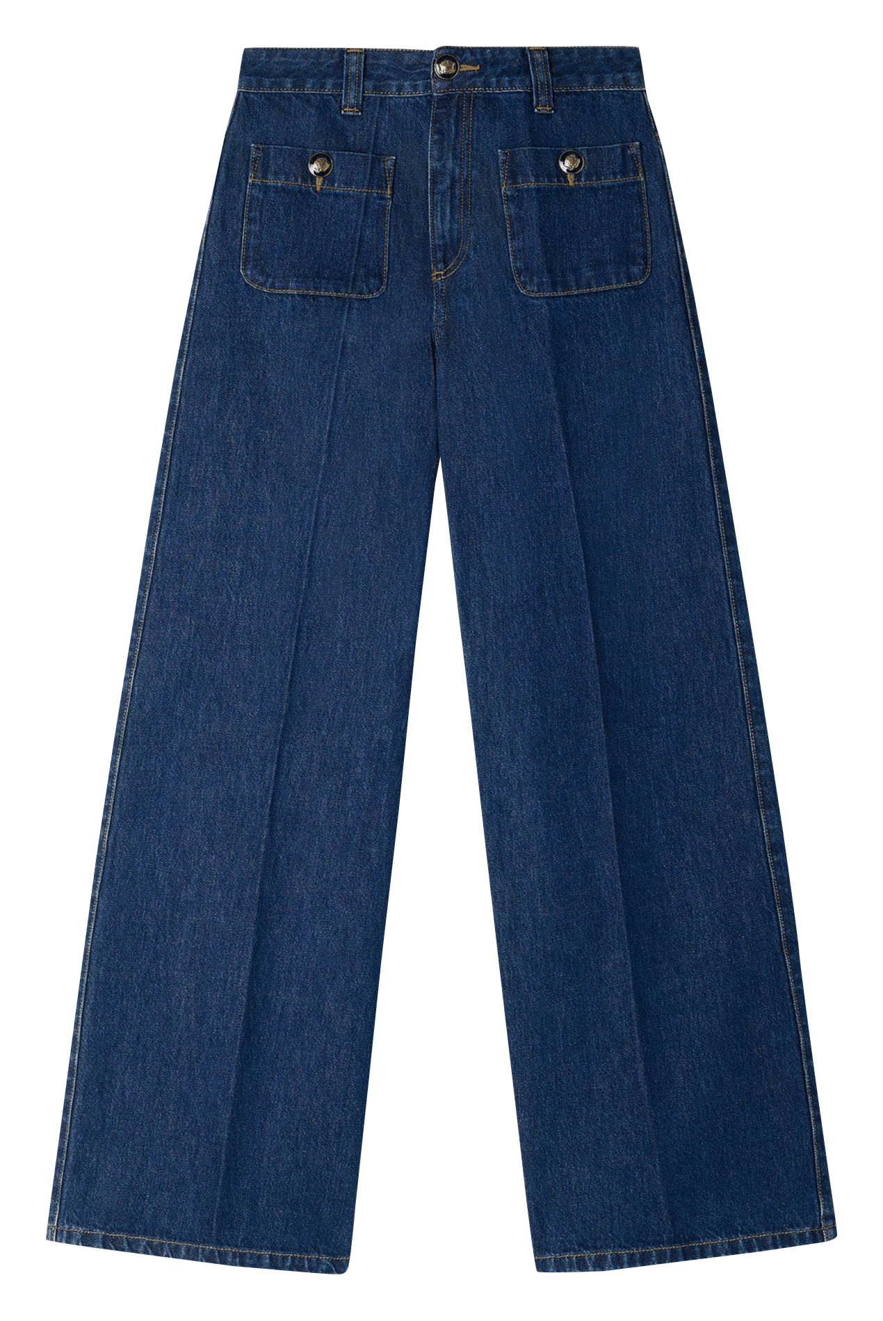 Jean large en coton SANDRO Bleu