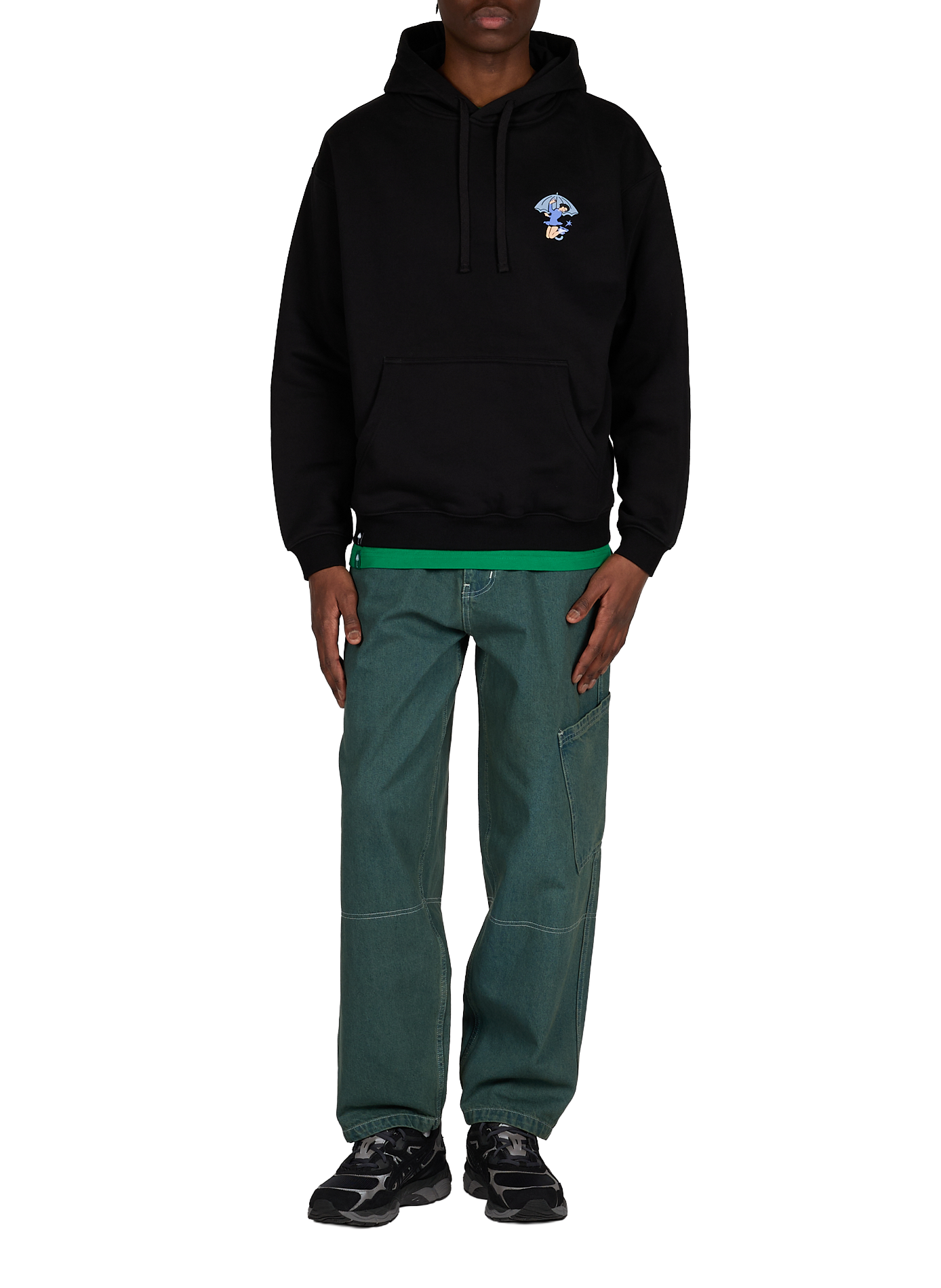 Hoodie en coton mélangé HELAS CAPS Noir