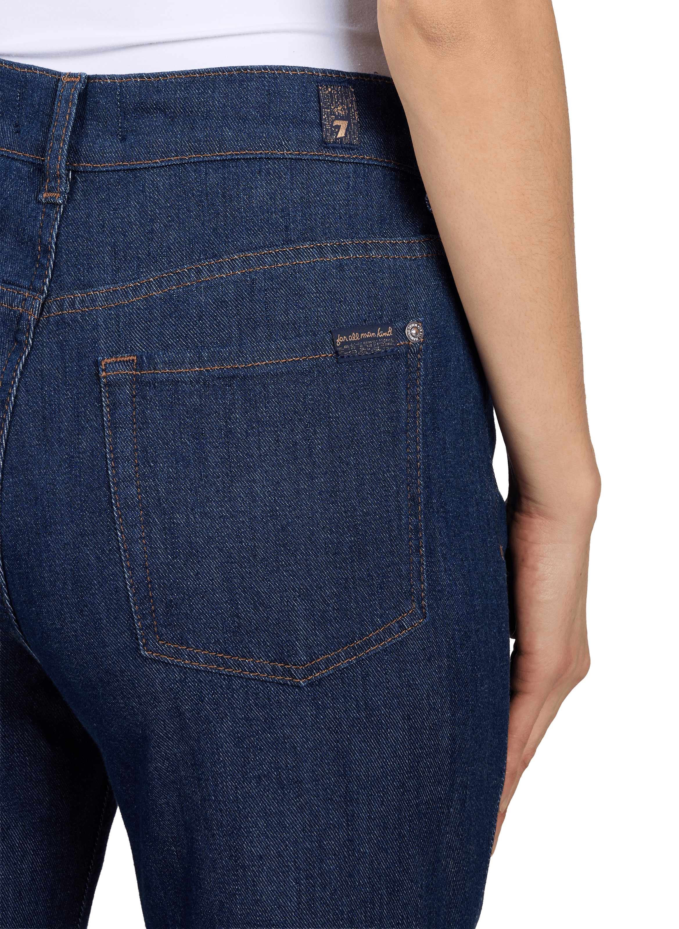 Jean droit Retro Flare Halona en coton mélangé 7 FOR ALL MANKIND Bleu