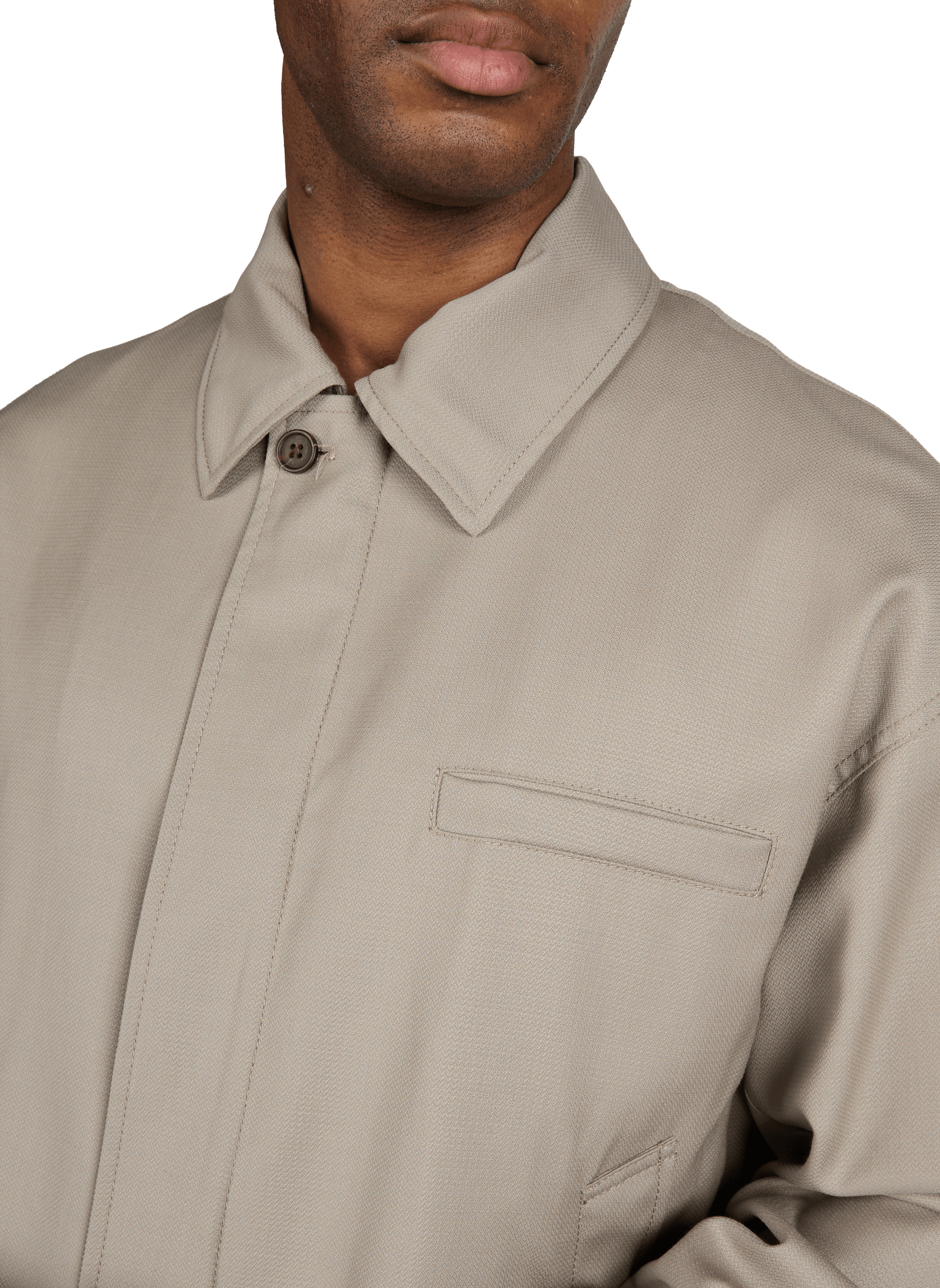 Jacket with classic virgin wool collar EMPORIO ARMANI Beige