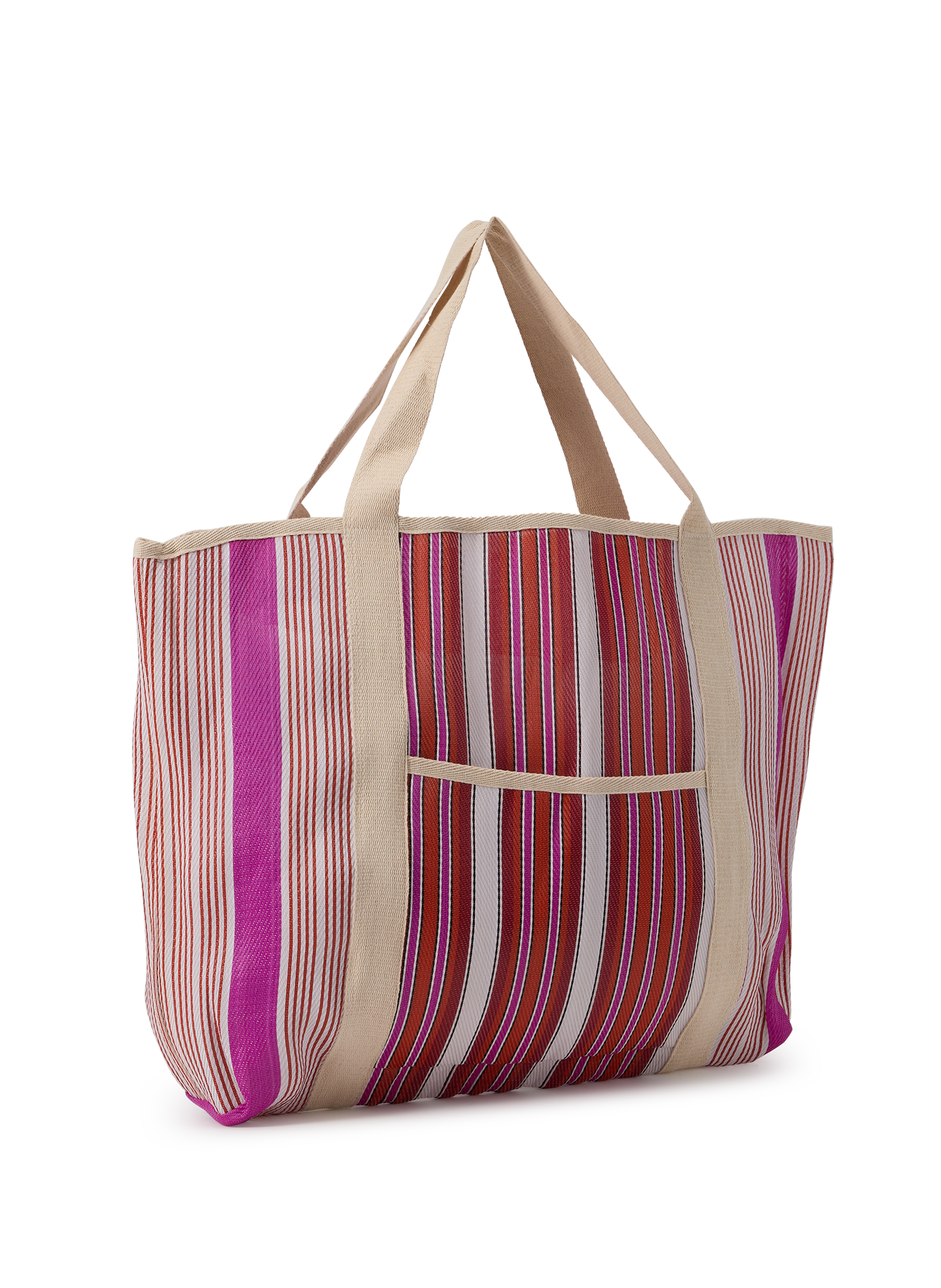 Sac cabas à rayures AU PRINTEMPS PARIS Rose