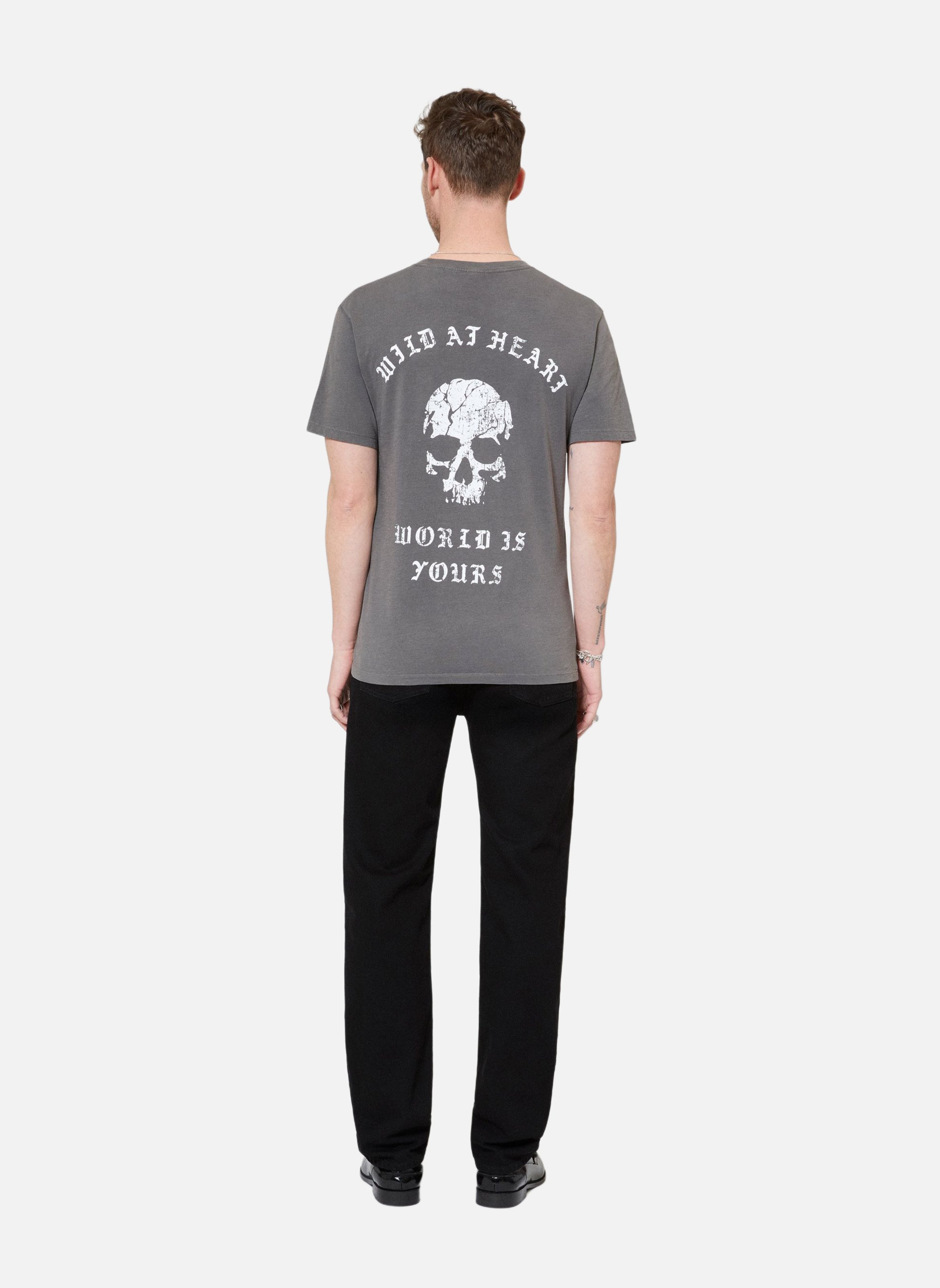 T-shirt avec sérigraphie skull THE KOOPLES Gris
