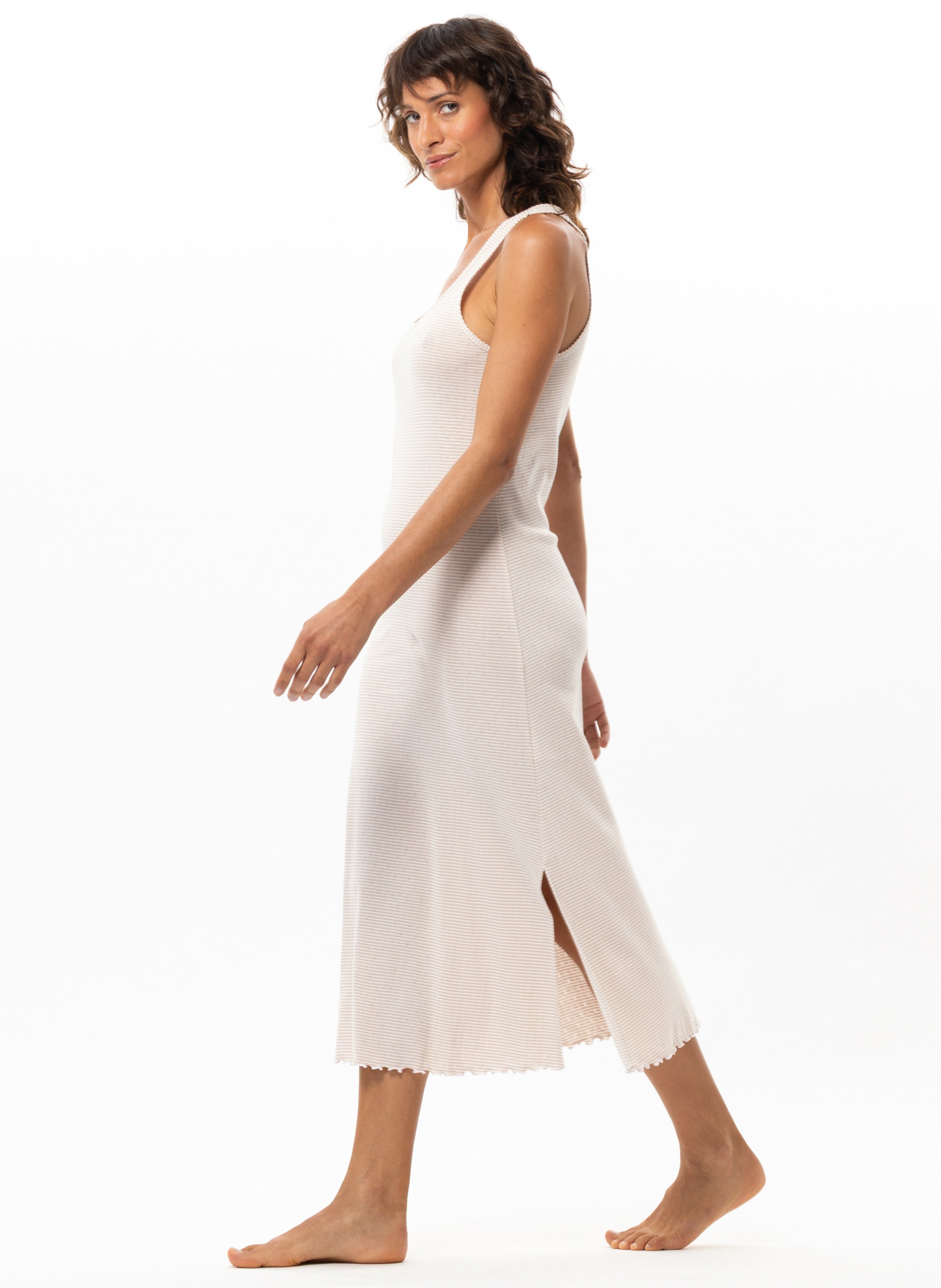 Chemise de nuit longue en coton matcha 217 LE CHAT Multicolore