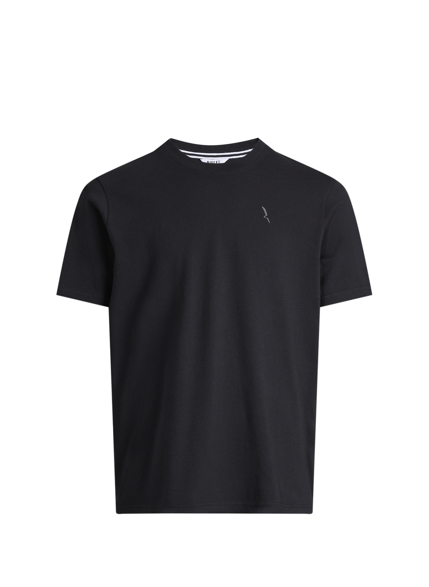 Cotton round-neck T-shirt AIGLE Black