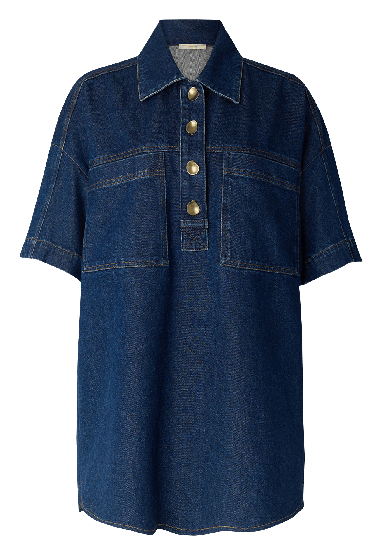 Robe courte ample en jean nimaya SESSUN Bleu