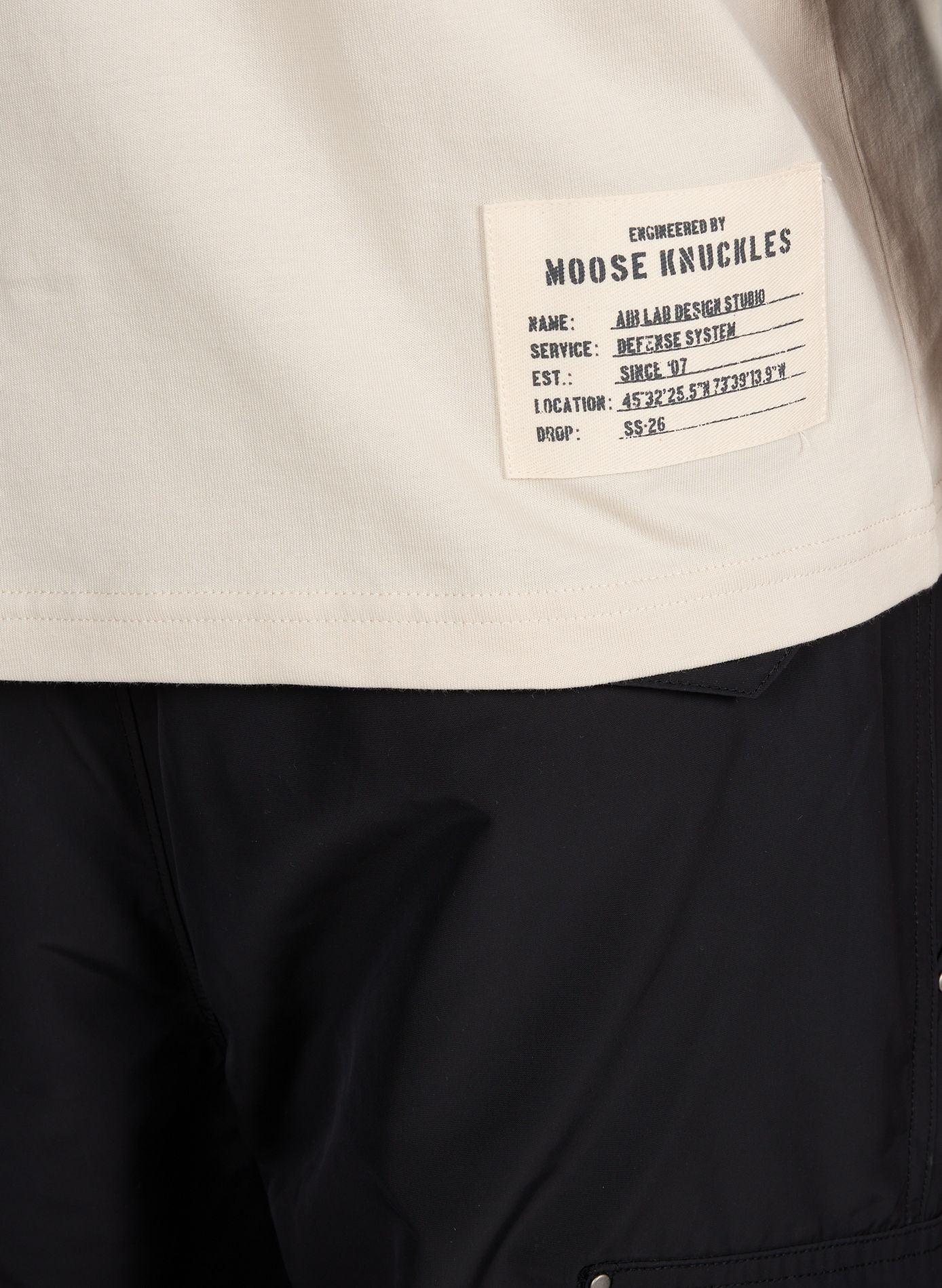 Cotton Logo T-shirt MOOSE KNUCKLES Grey