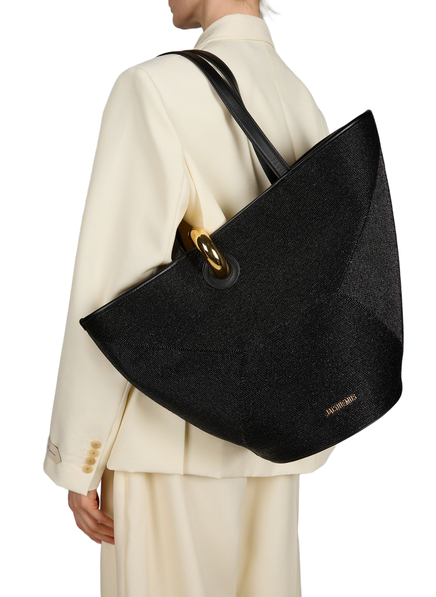 Le Bambino texturé en cuir de vache JACQUEMUS Noir