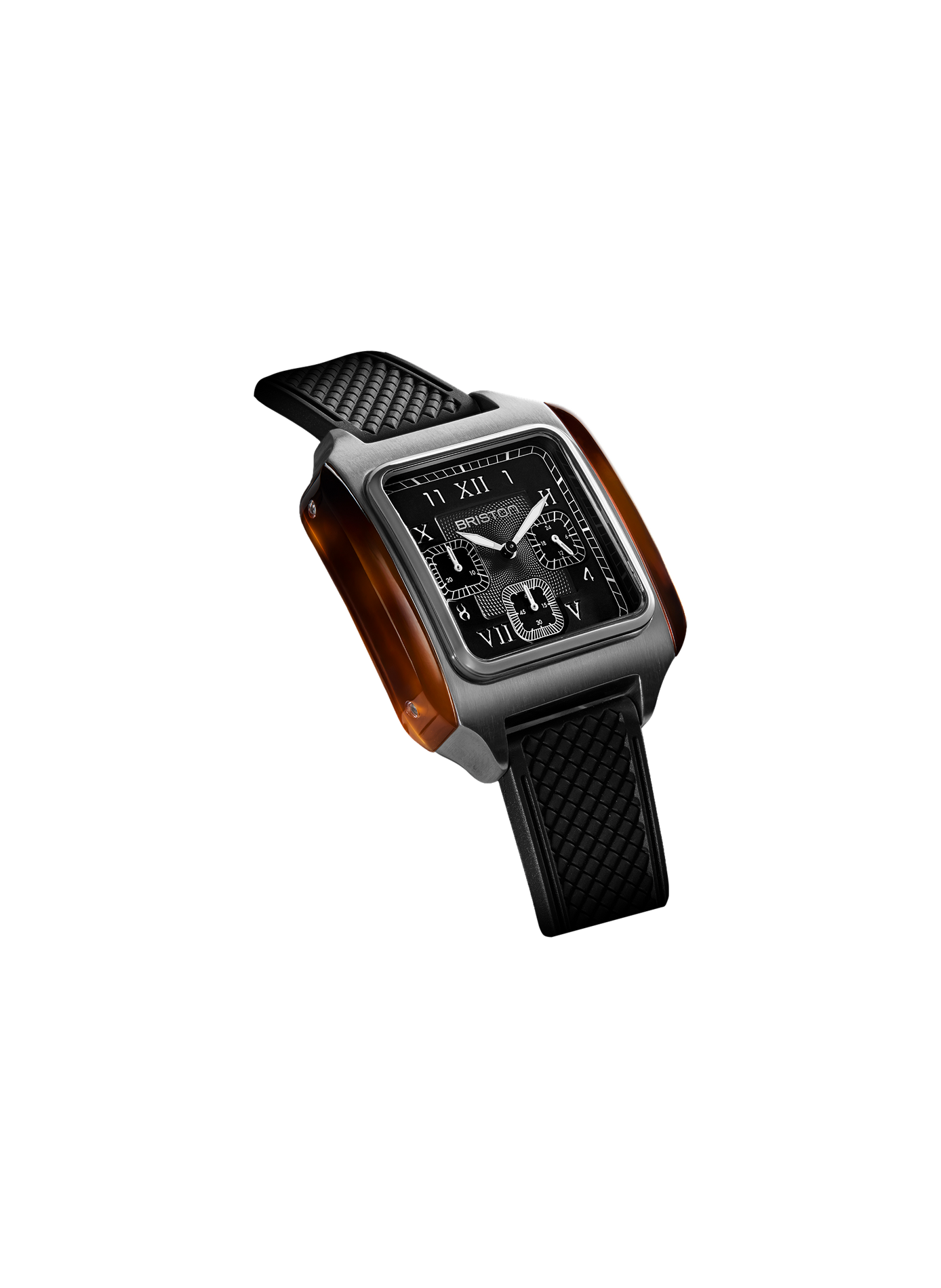 Montre Streamliner Kennedy en caoutchouc BRISTON Noir