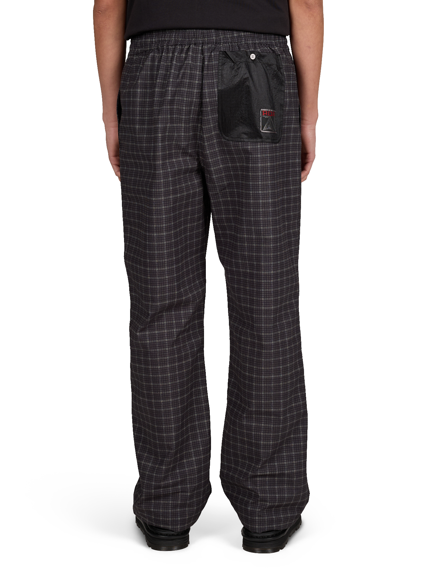 Pantalon large à carreaux ROA Noir