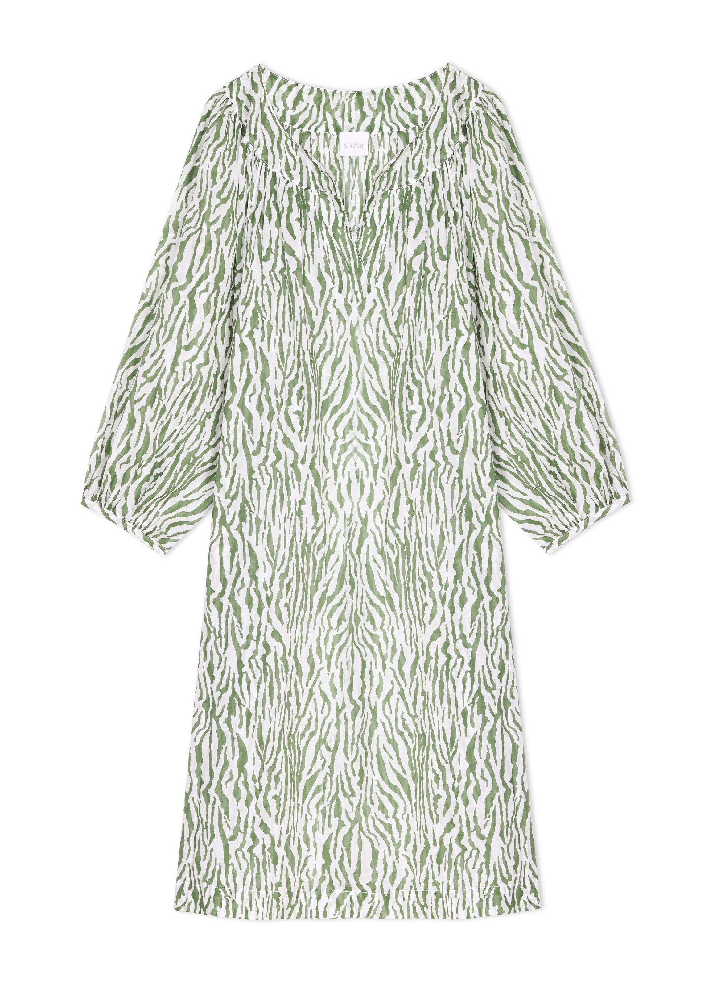 Kaftan en voile de coton bronzette 240 LE CHAT Multicolore