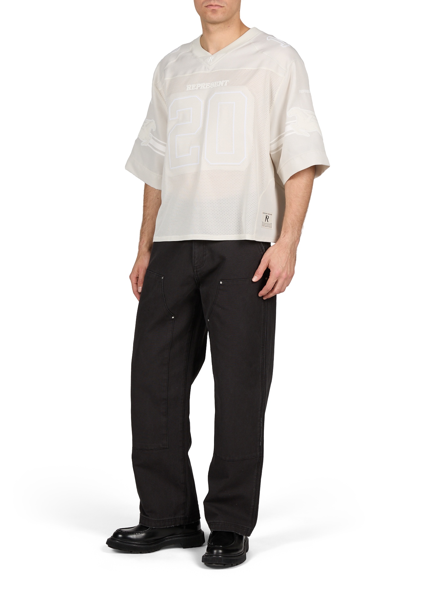 Doorschijnende sporttop REPRESENT Wit