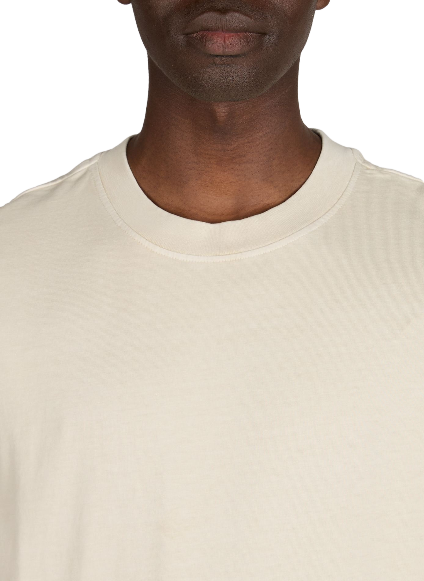 Straight short-sleeved cotton T-shirt MINIMUM Beige