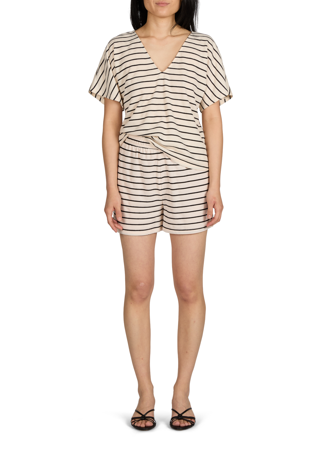 Short Vialo à rayures VILA Beige