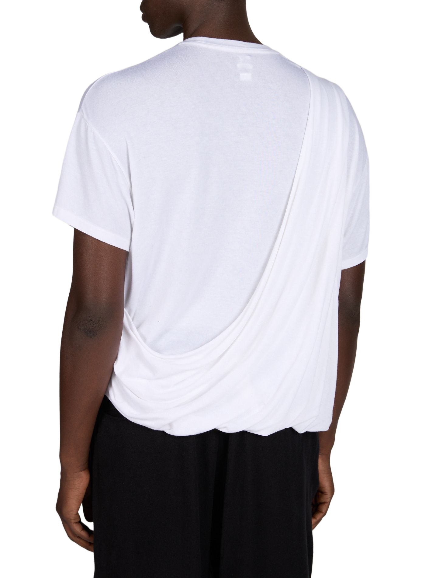 T-shirt drapé ample asymétrique POST ARCHIVE FACTION Blanc