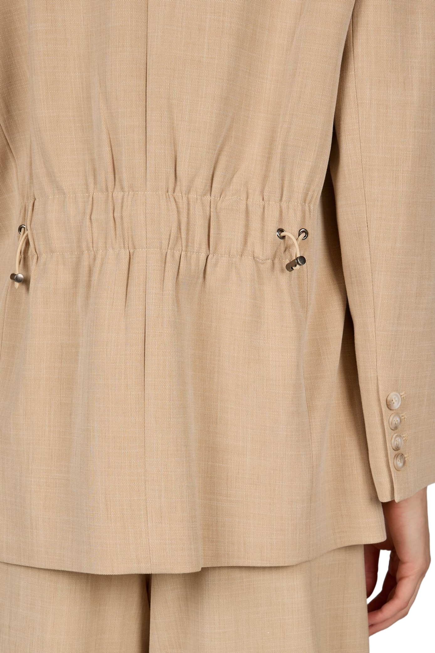 Veste droite à col tailleur SUNCOO Beige