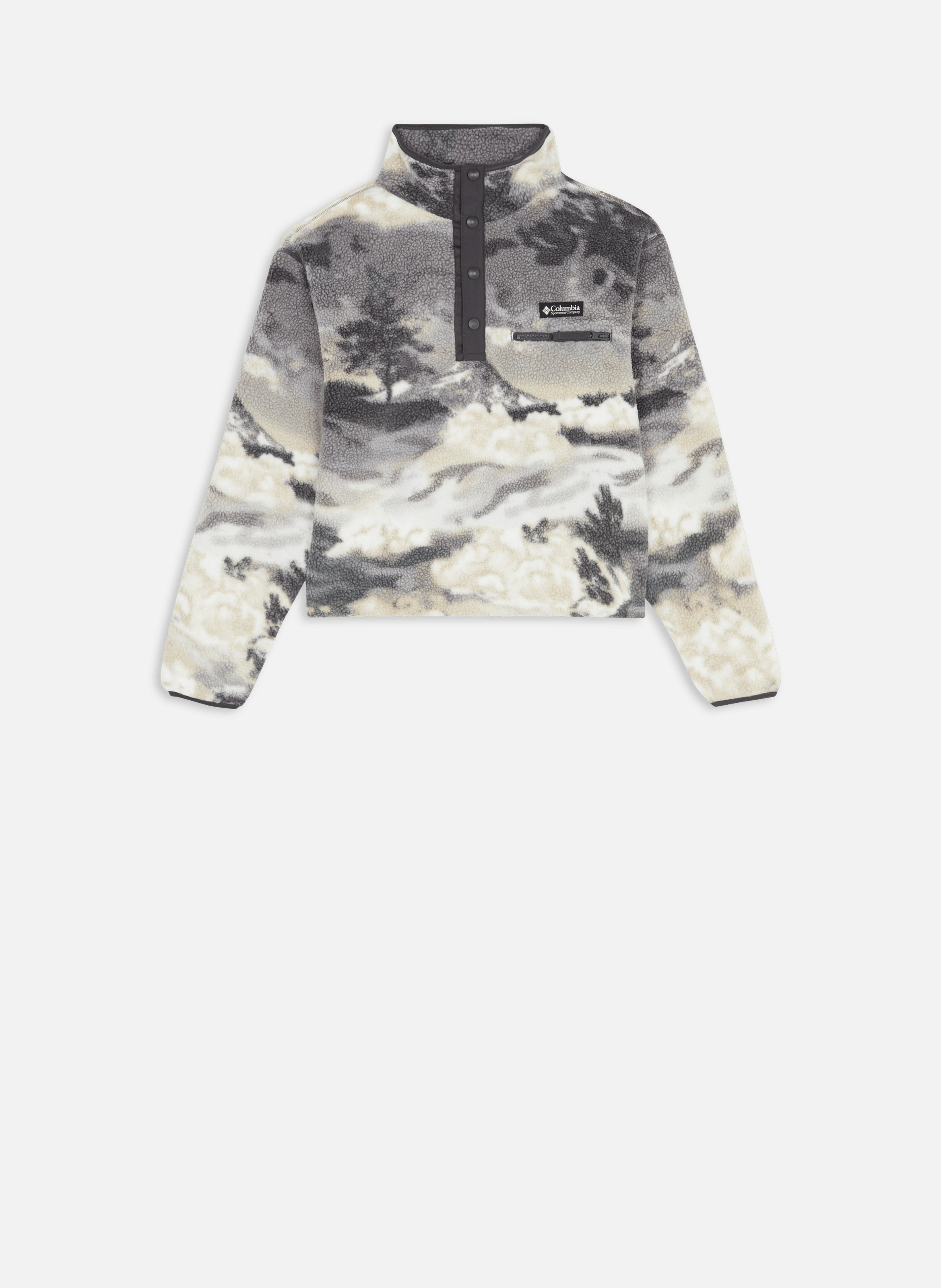 Polaire helvetia ii printed cropped half snap COLUMBIA Gris