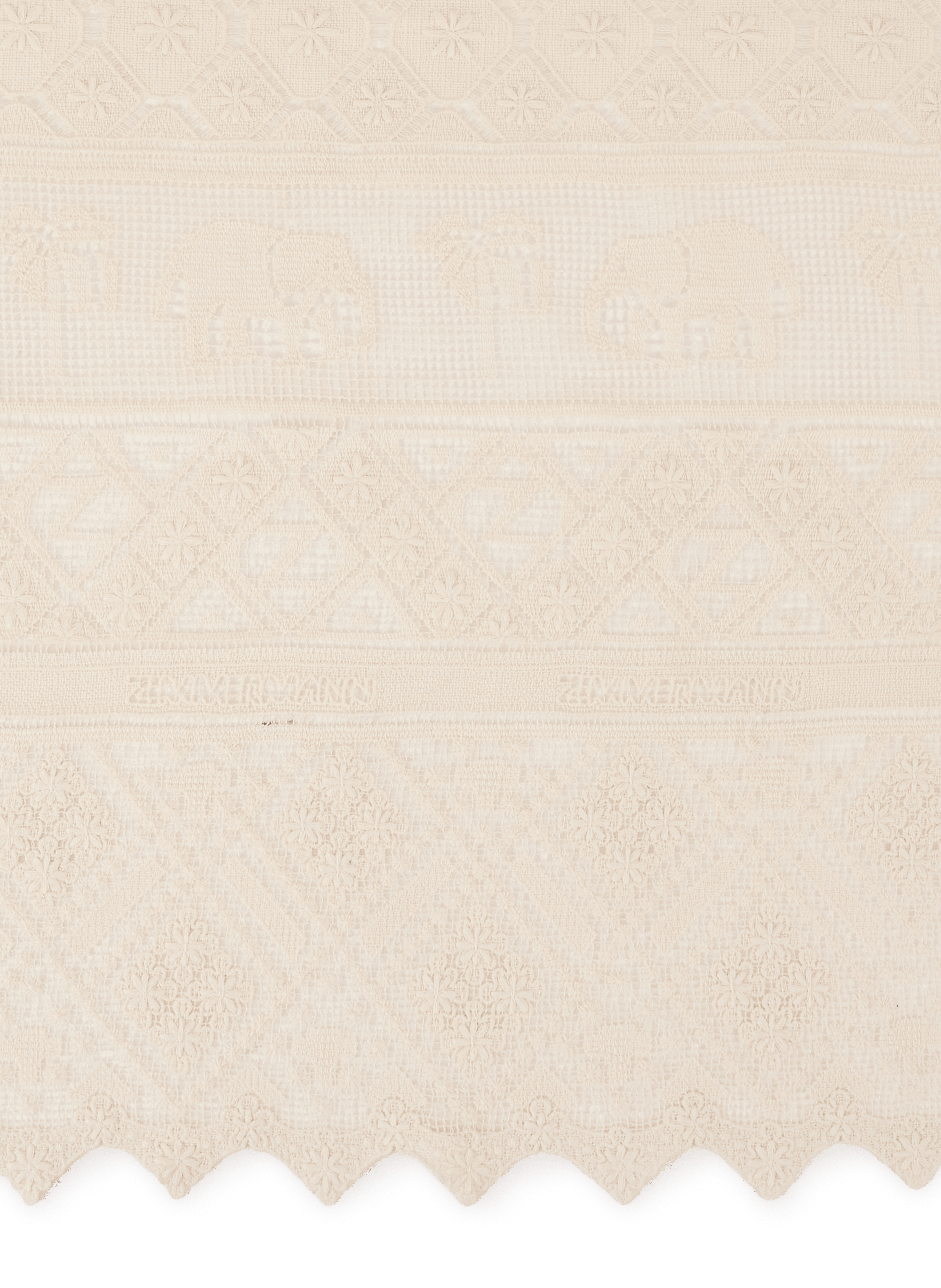 Paréo tissé en coton ZIMMERMANN Blanc